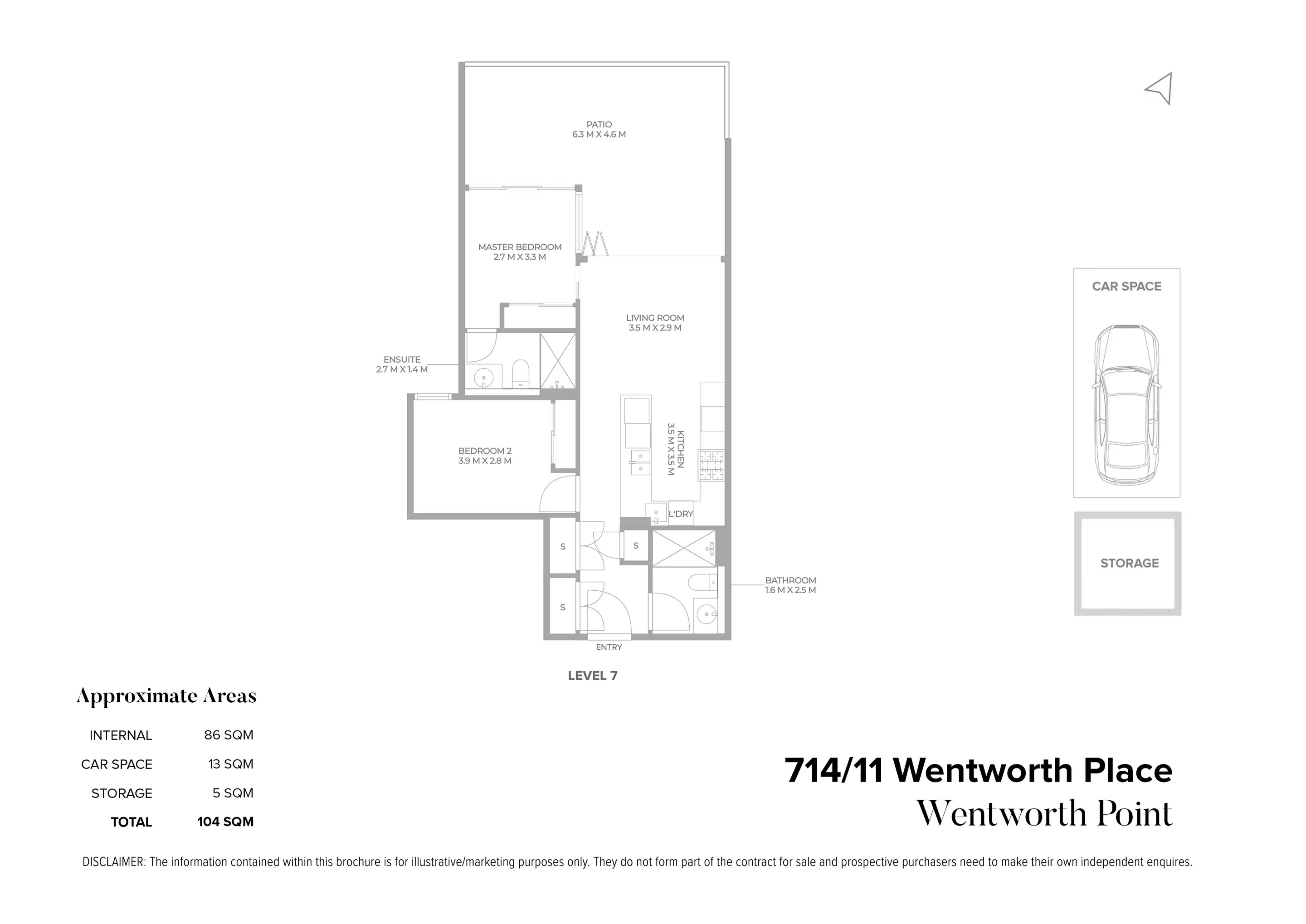 714/11 Wentworth Place, Wentworth Point For Lease by Chidiac Realty - floorplan