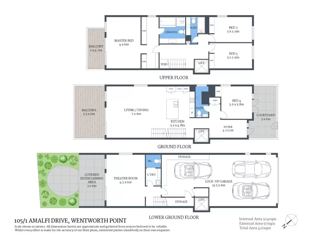 105/1 Amalfi Drive, Wentworth Point For Lease by Chidiac Realty - floorplan