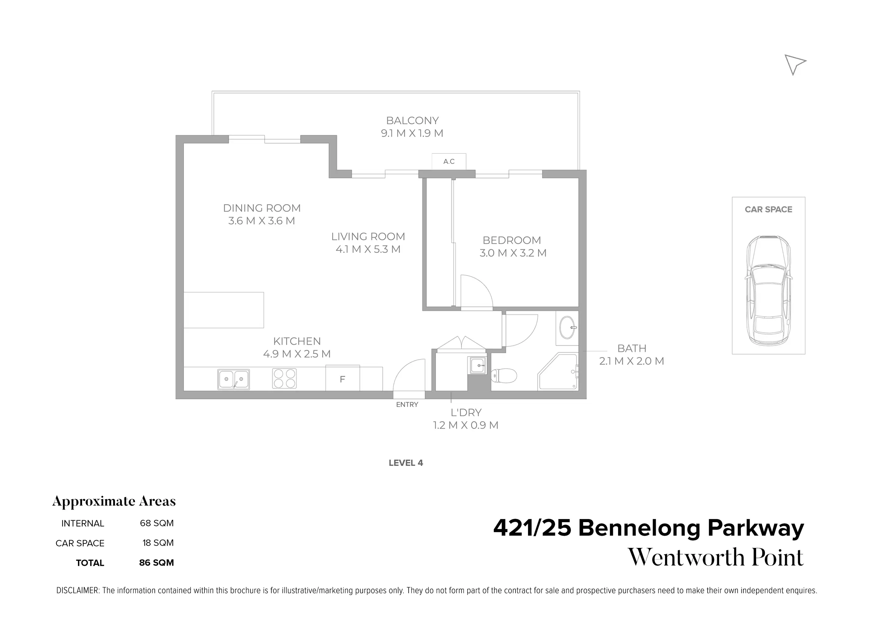 421/25 Bennelong Parkway, Wentworth Point For Sale by Chidiac Realty - floorplan