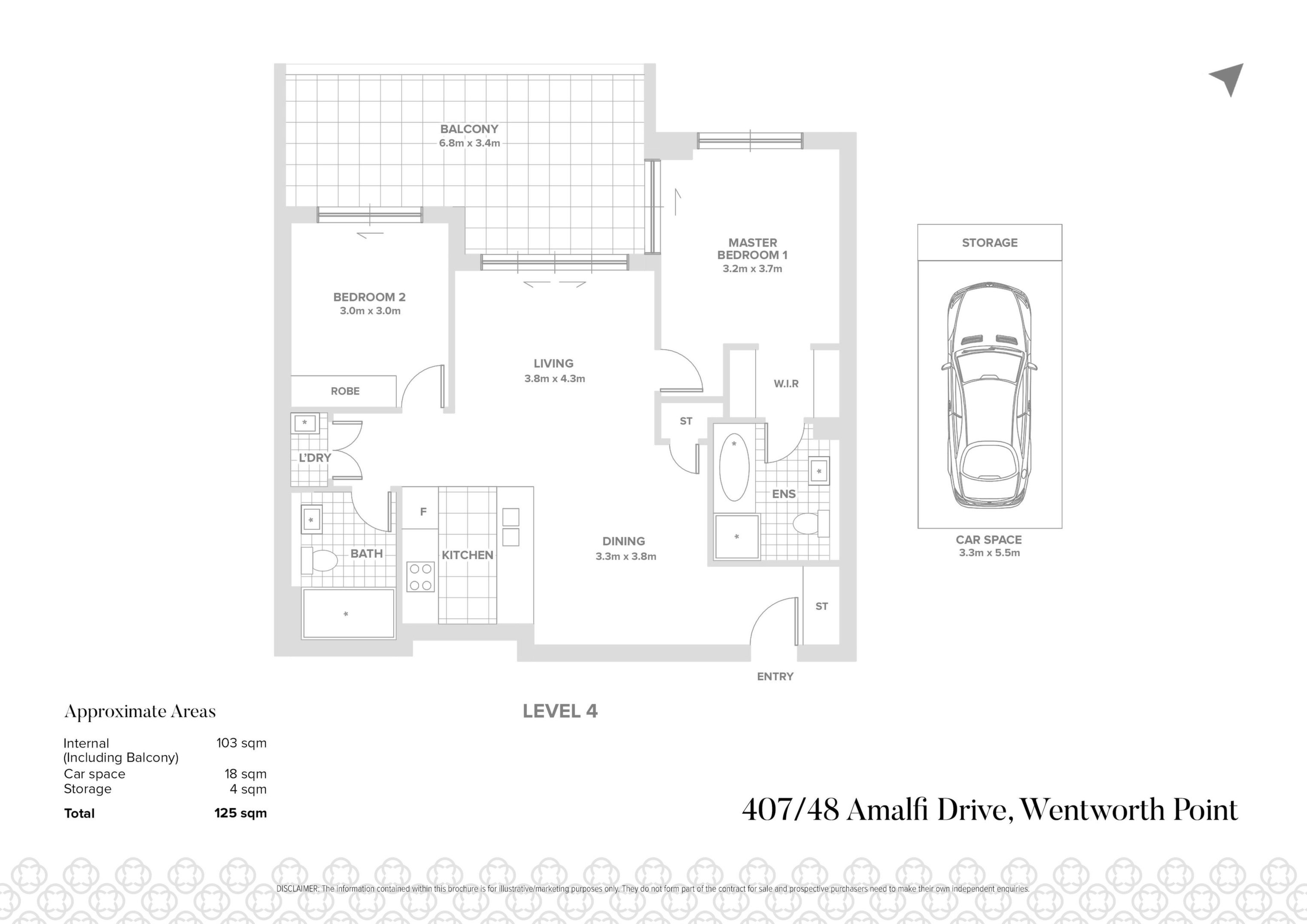 407/48 Amalfi Drive, Wentworth Point Sold by Chidiac Realty - floorplan