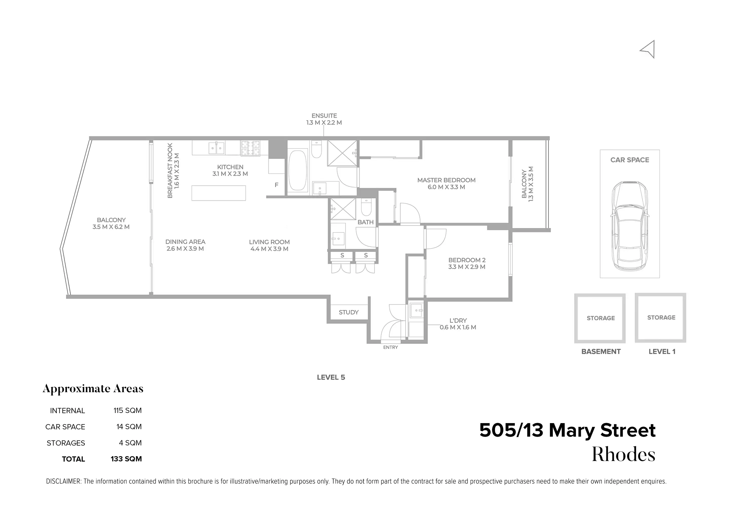 505/13 Mary Street, Rhodes For Sale by Chidiac Realty - floorplan