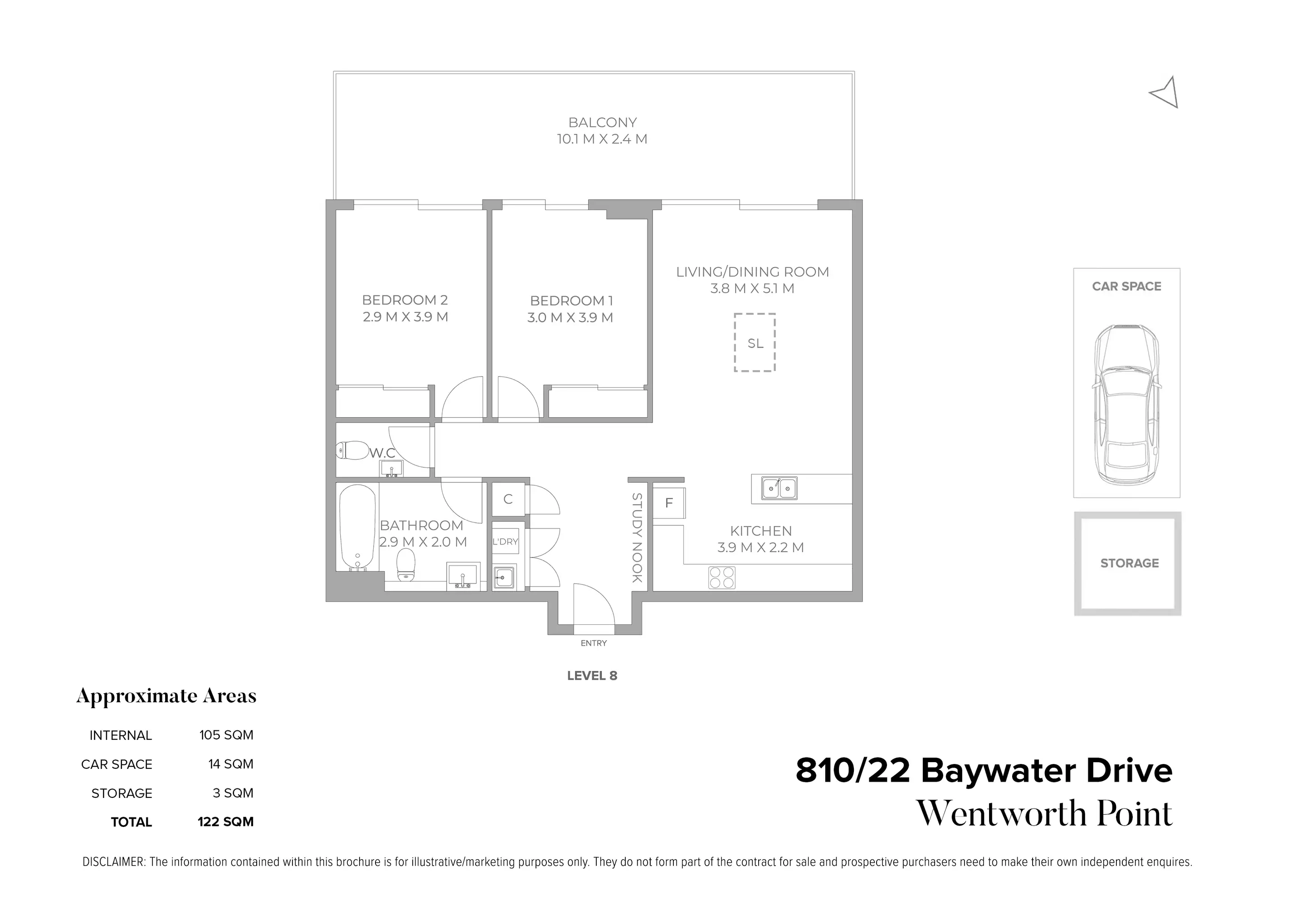 810/22 Baywater Drive, Wentworth Point For Sale by Chidiac Realty - floorplan