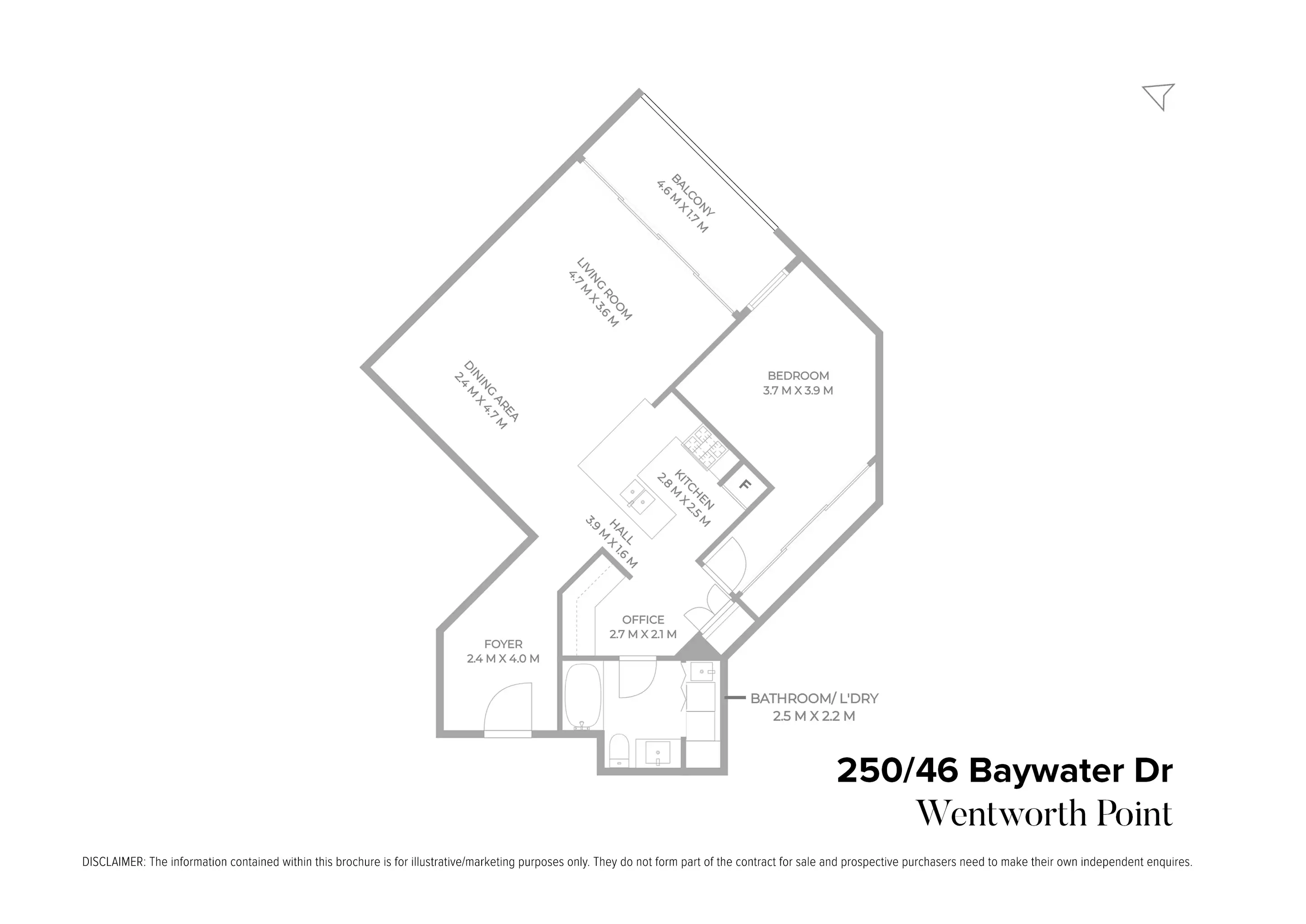 250/30 Baywater Drive, Wentworth Point Leased by Chidiac Realty - floorplan