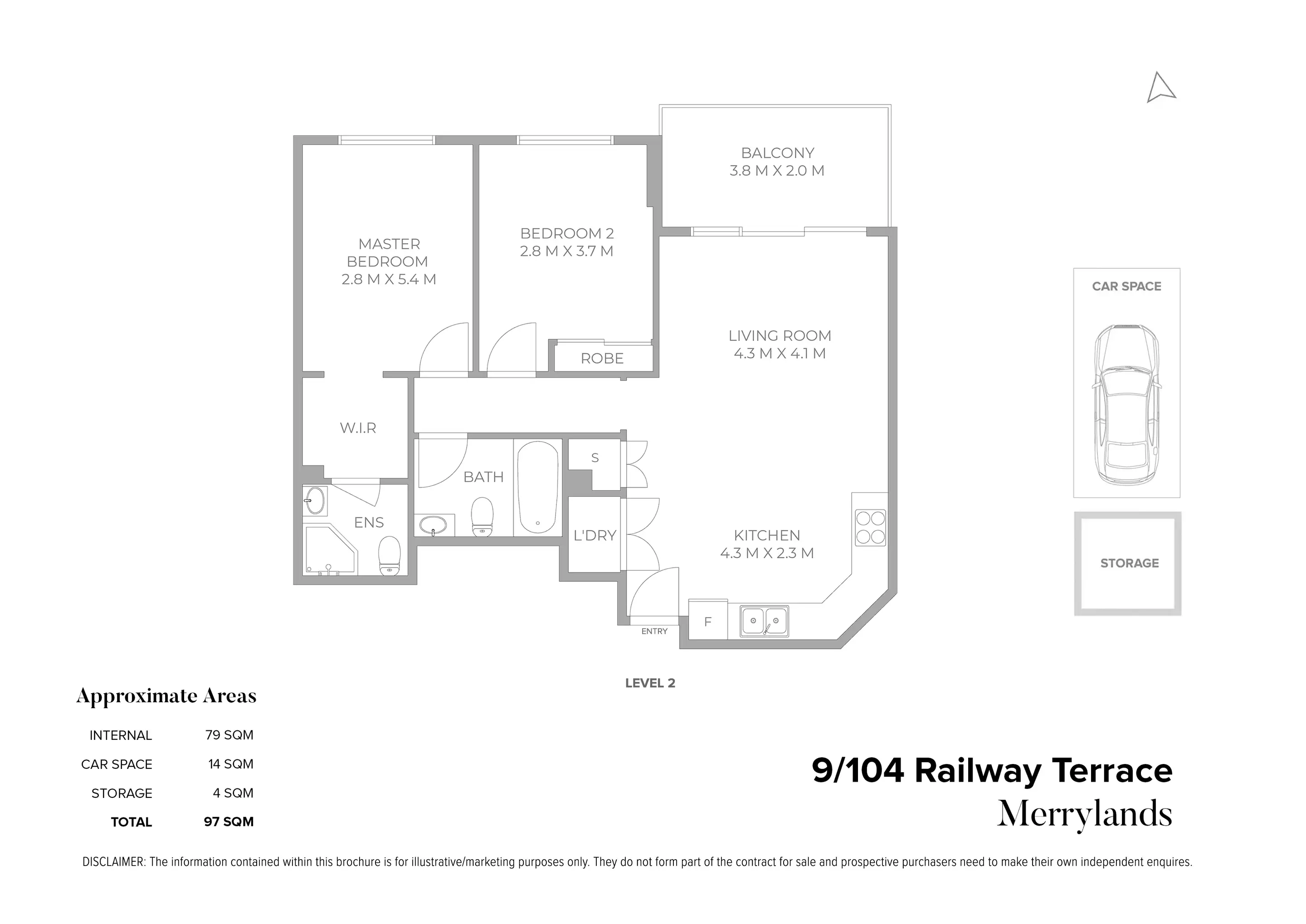 9/104 Railway Terrace, Merrylands For Sale by Chidiac Realty - floorplan