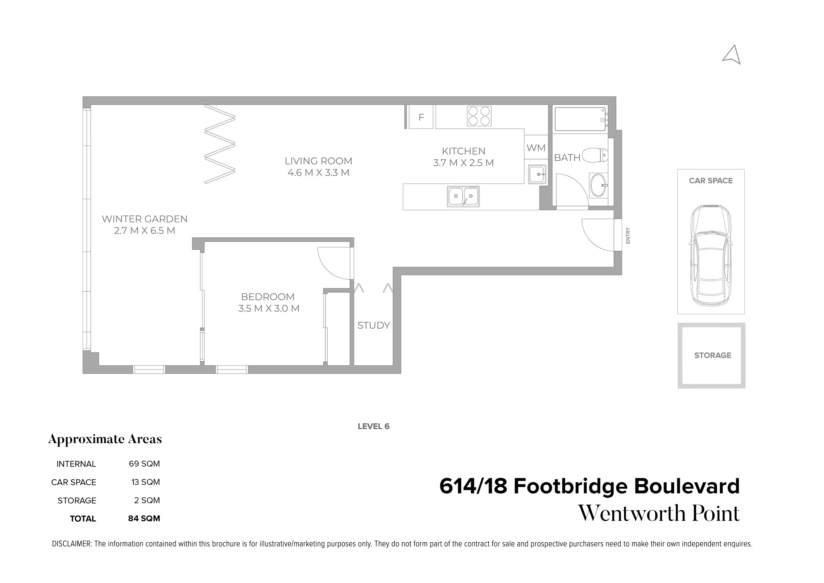 614/18 Footbridge Boulevard, Wentworth Point For Sale by Chidiac Realty - floorplan