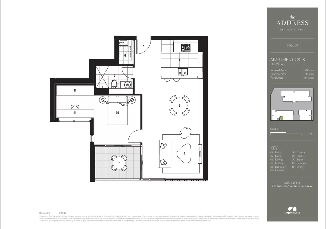 828/7 Verona Drive, Wentworth Point Leased by Chidiac Realty - floorplan