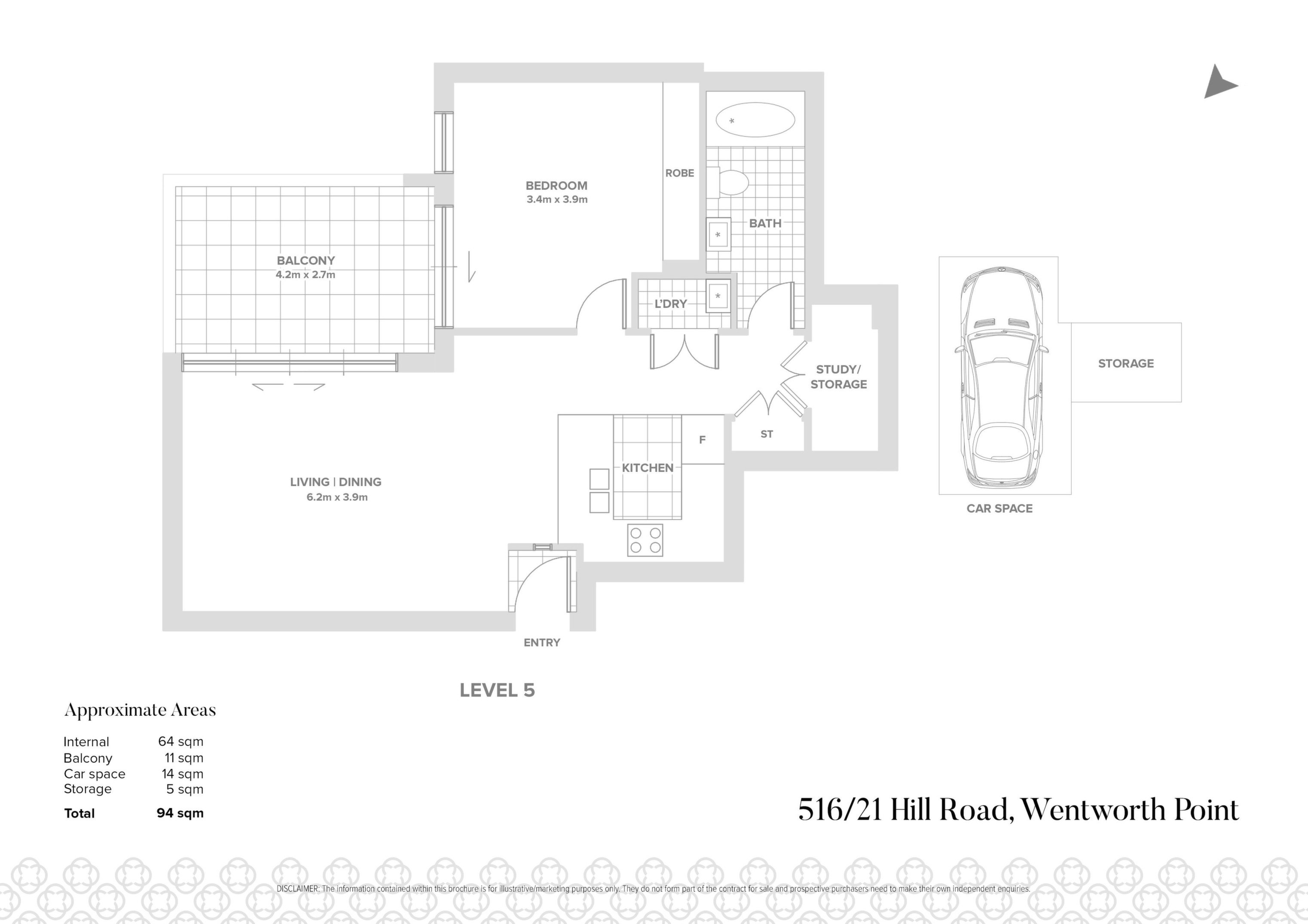 516/21 Hill Road, Wentworth Point Sold by Chidiac Realty - floorplan