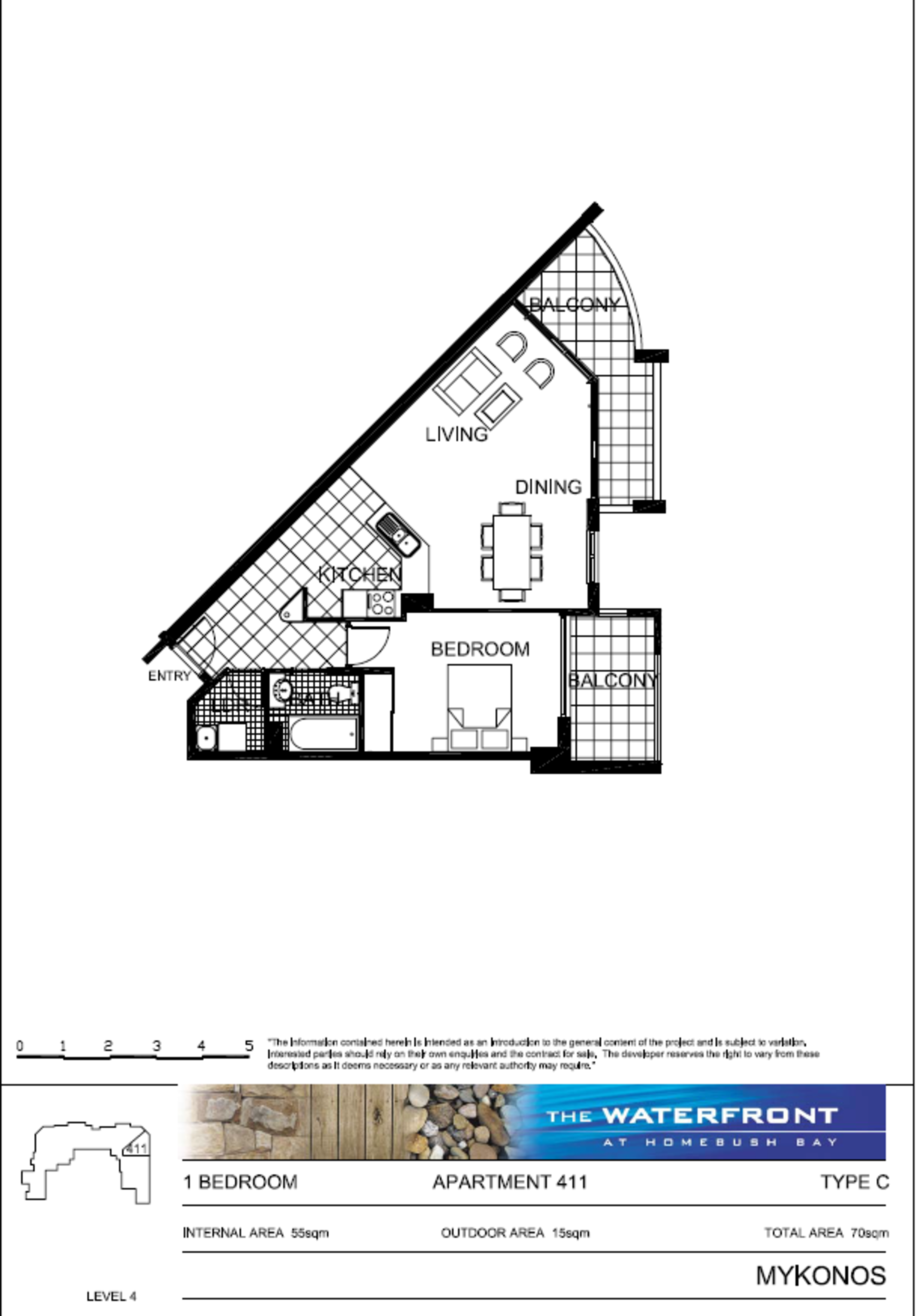 411/2 The Piazza, Wentworth Point Leased by Chidiac Realty - floorplan