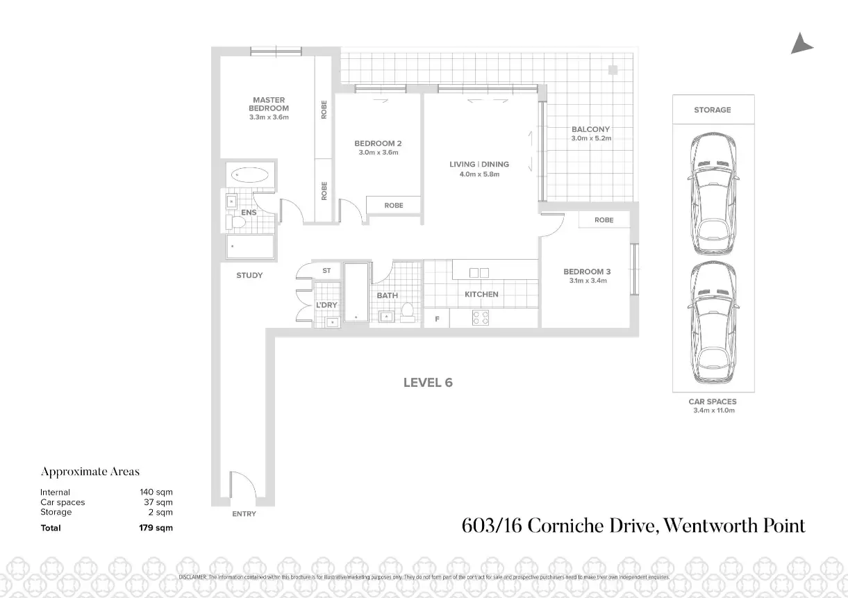 603/16 Corniche Drive, Wentworth Point Leased by Chidiac Realty - floorplan