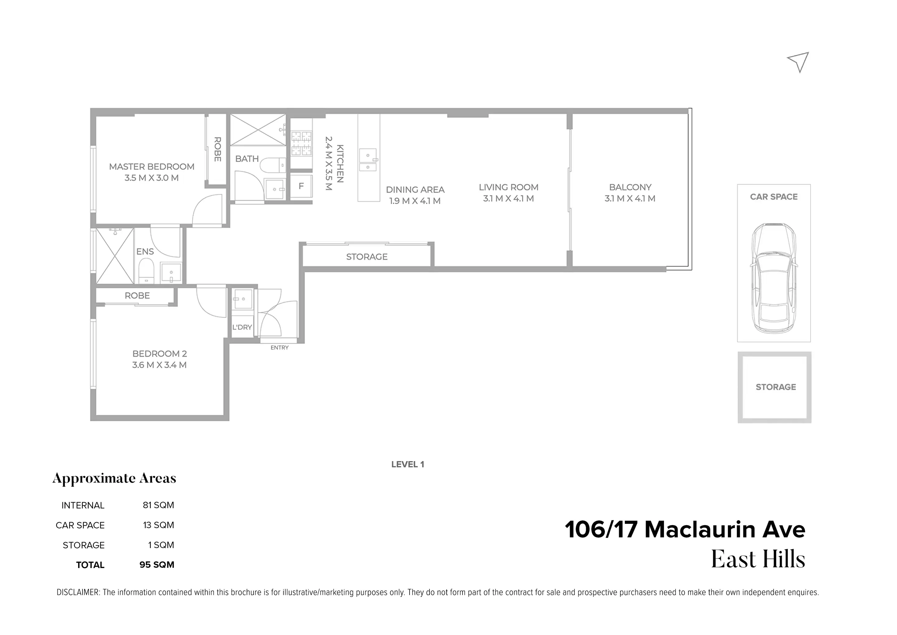 106/17 Maclaurin Avenue, East Hills Sold by Chidiac Realty - floorplan