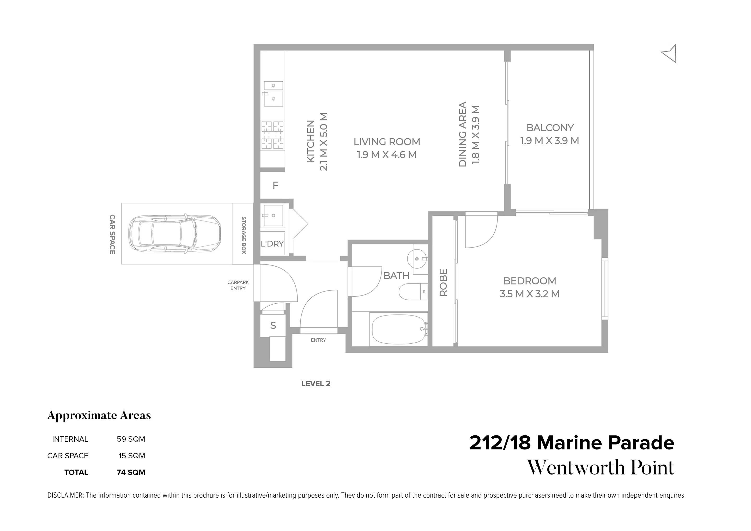 212/18 Marine Parade, Wentworth Point Sold by Chidiac Realty - floorplan