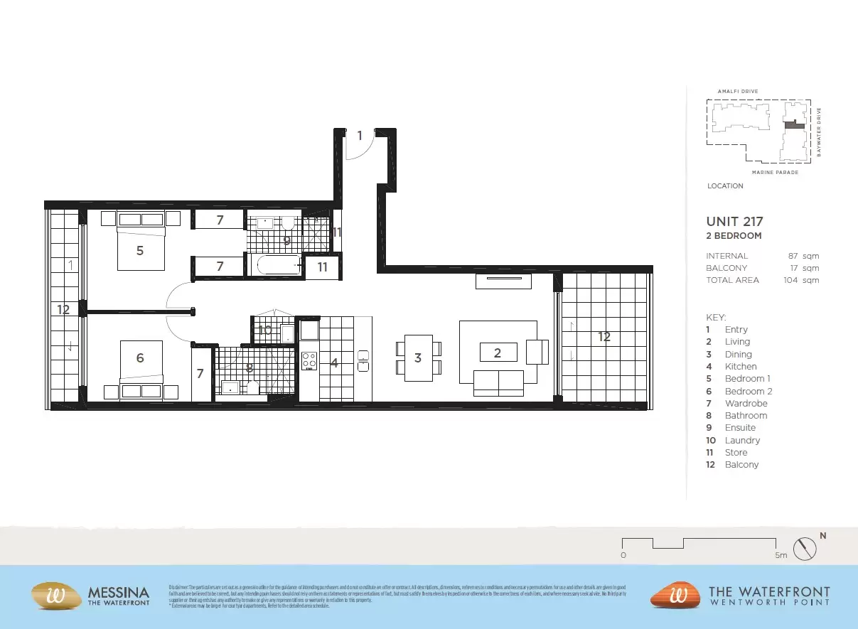 217/8 Baywater Drive, Wentworth Point Leased by Chidiac Realty - floorplan