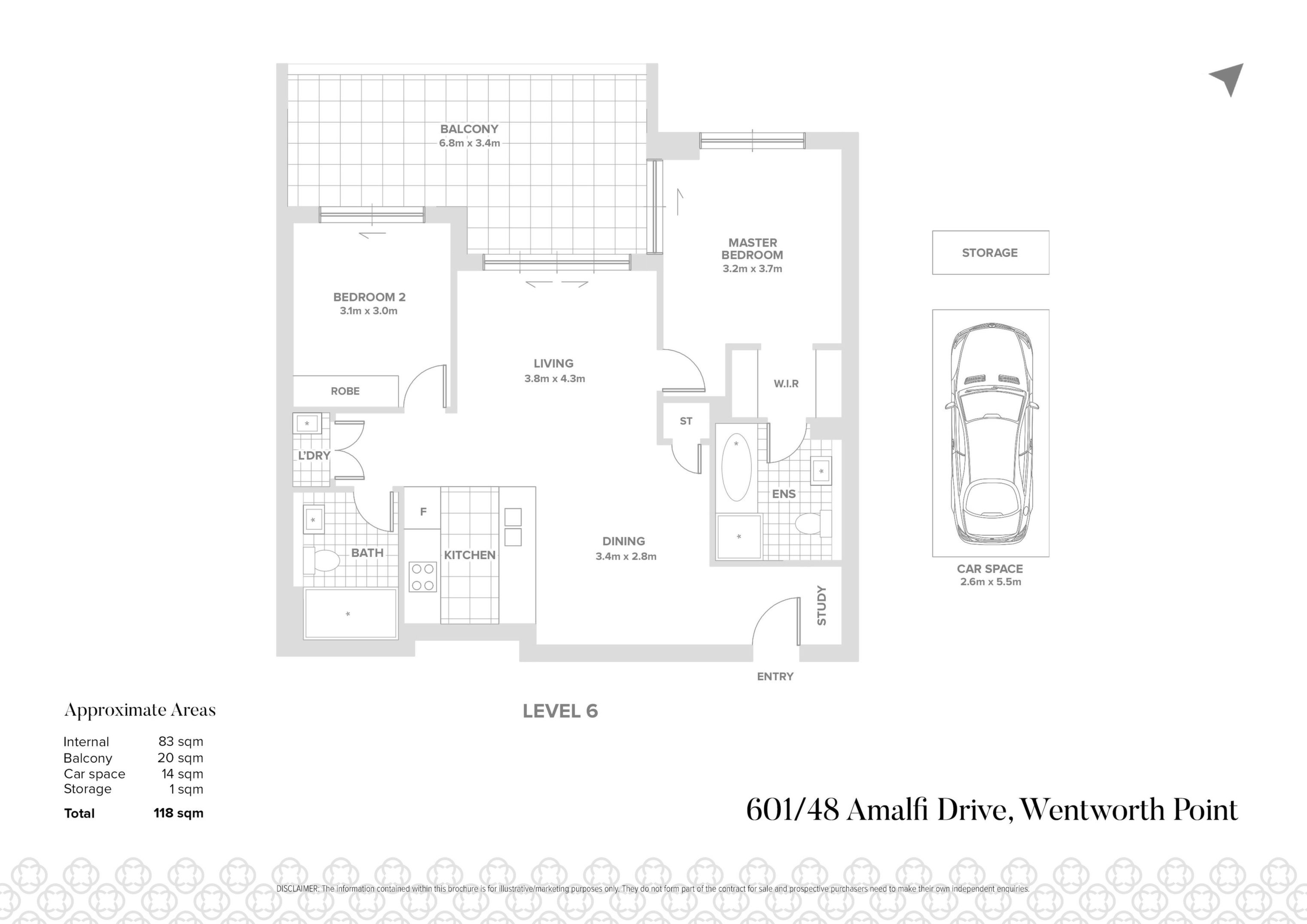 601/48 Amalfi Drive, Wentworth Point Sold by Chidiac Realty - floorplan