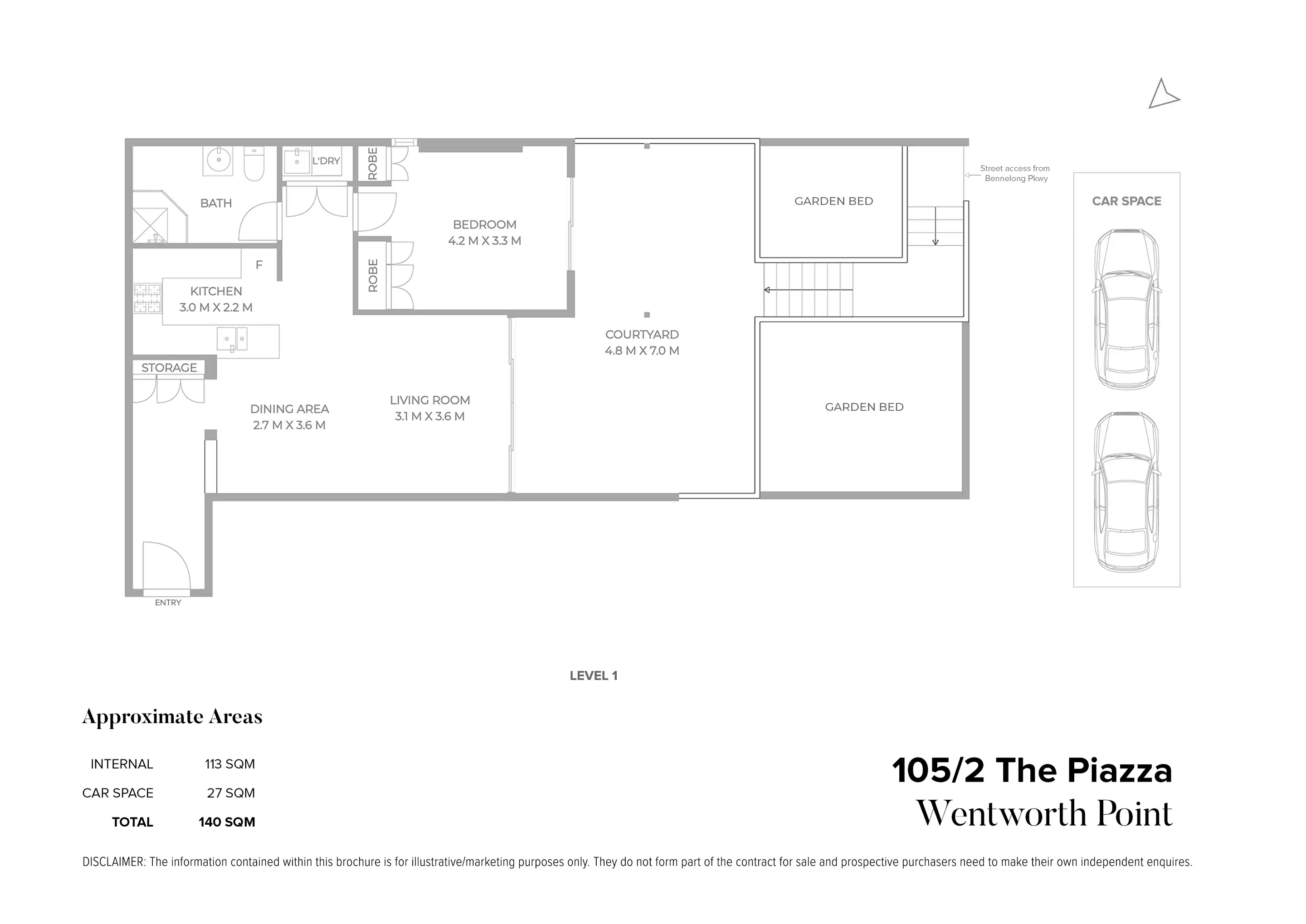 105/2 The Piazza, Wentworth Point Sold by Chidiac Realty - floorplan