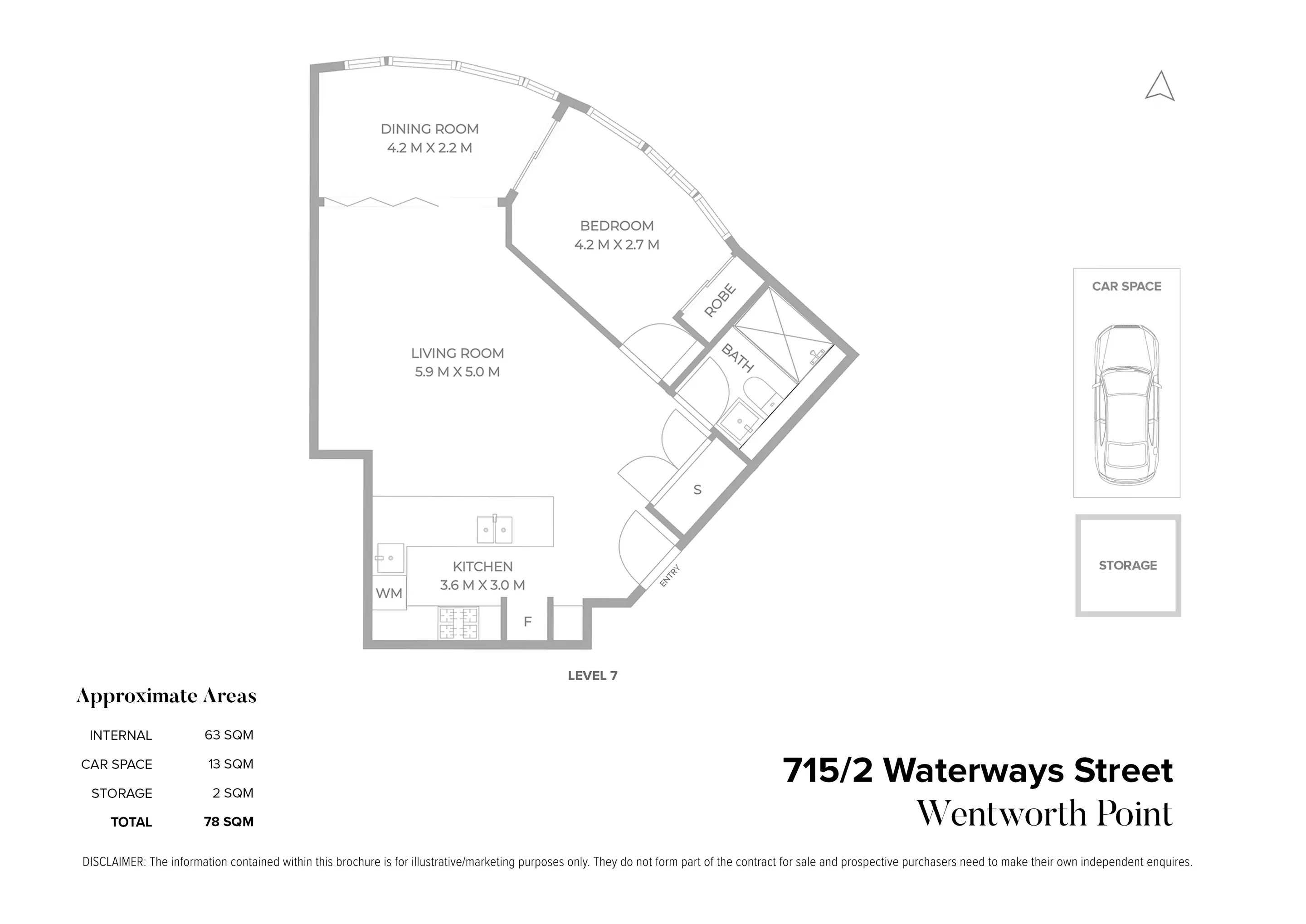 715/2 Waterways Street, Wentworth Point Sold by Chidiac Realty - floorplan