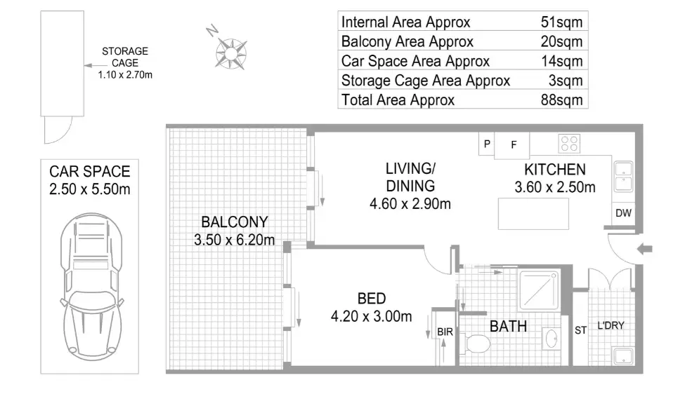 504/6 Waterways Street, Wentworth Point Leased by Chidiac Realty - floorplan