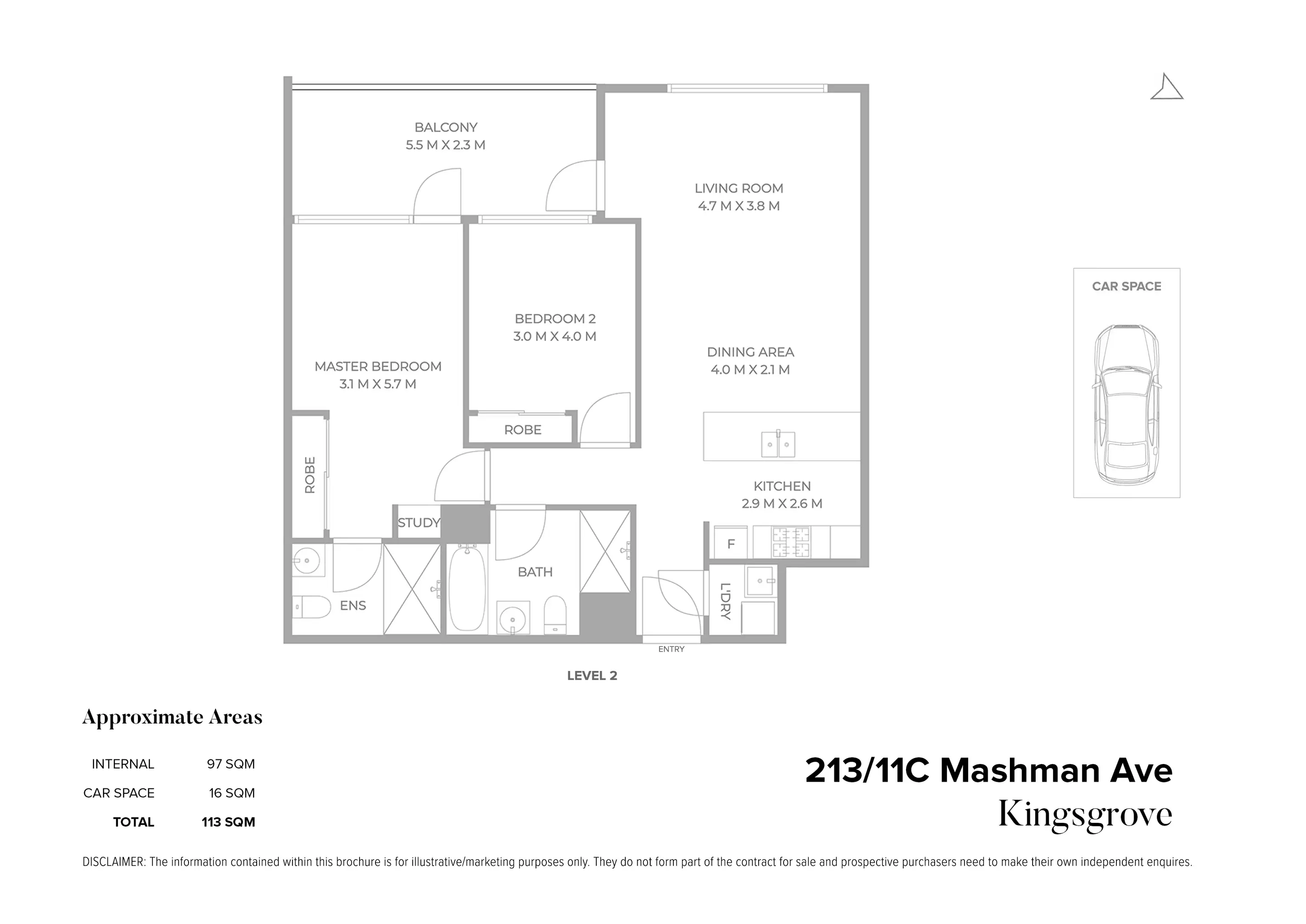 213/11C Mashman Avenue, Kingsgrove Leased by Chidiac Realty - floorplan