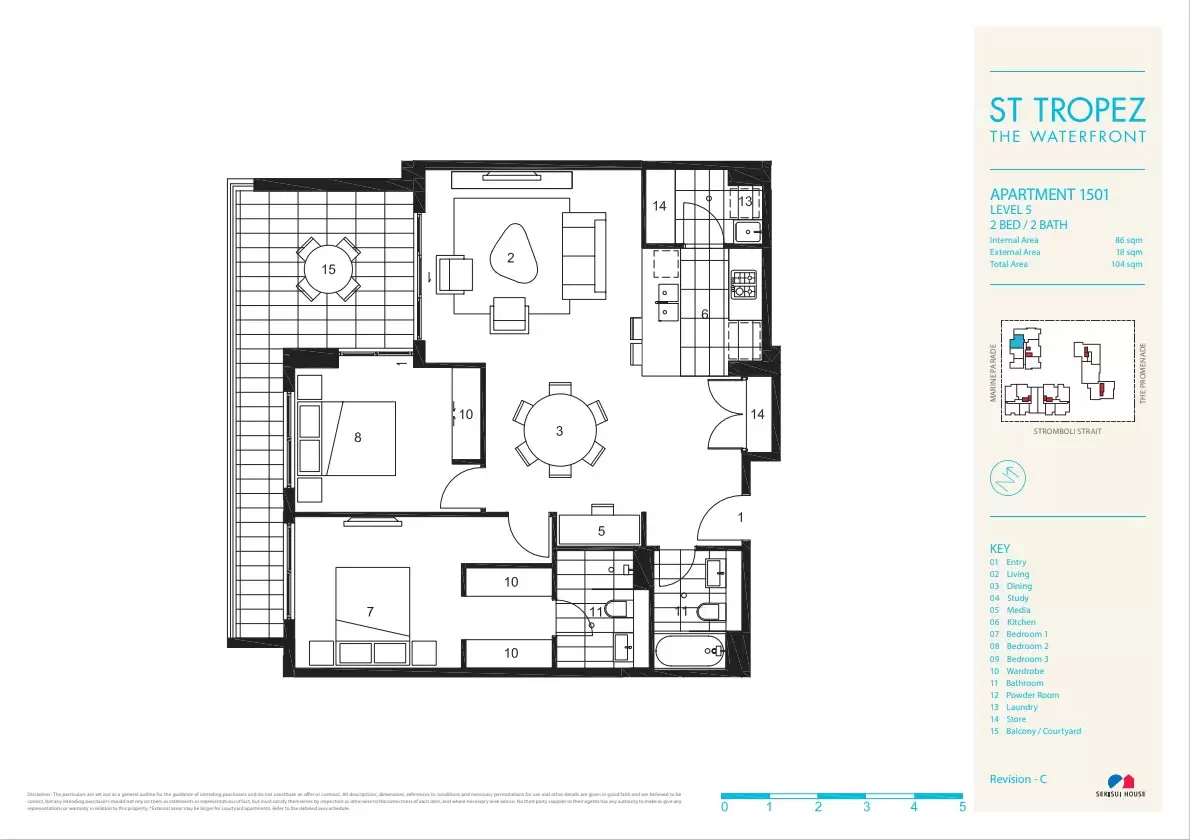 501/8 Marine Parade, Wentworth Point Leased by Chidiac Realty - floorplan