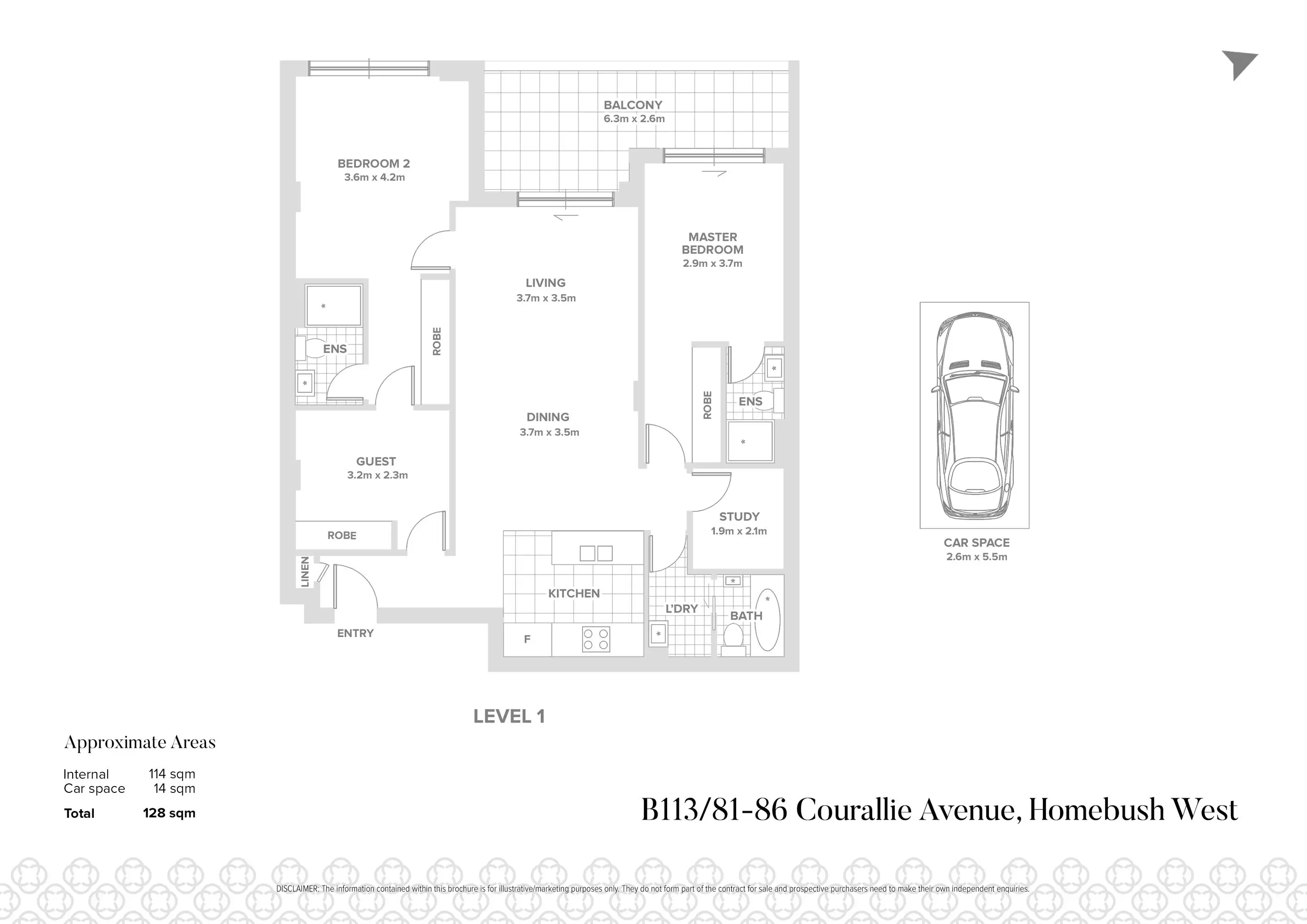 B113/81-86 Courallie Avenue, Homebush West Leased by Chidiac Realty - floorplan