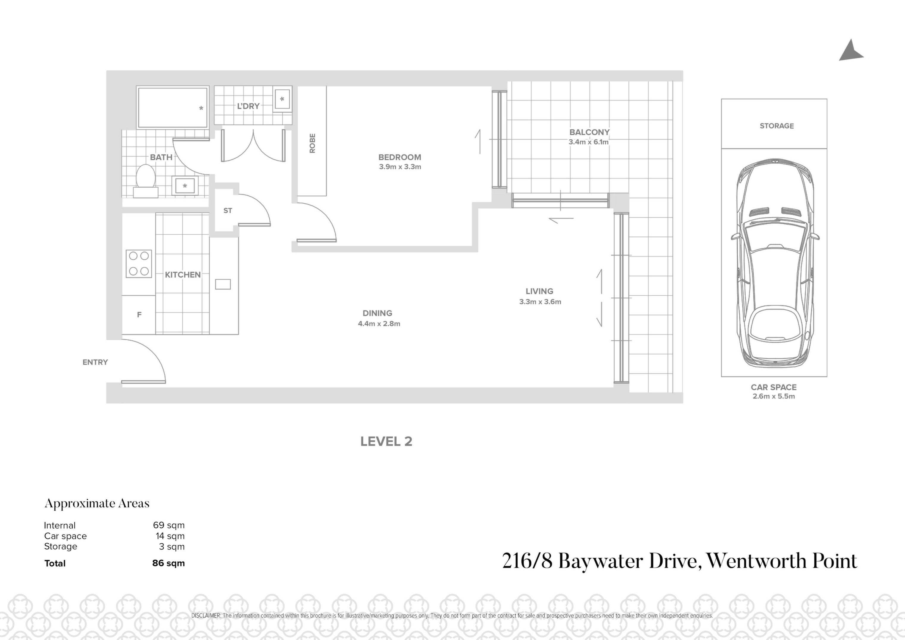 216/8 Baywater Drive, Wentworth Point Sold by Chidiac Realty - floorplan