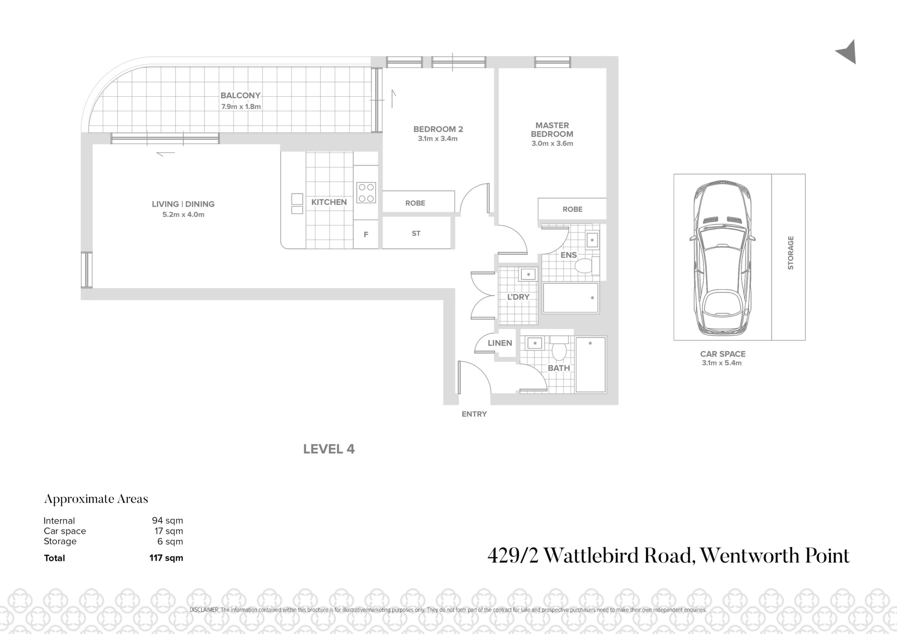429/2 Wattlebird Road, Wentworth Point Sold by Chidiac Realty - floorplan