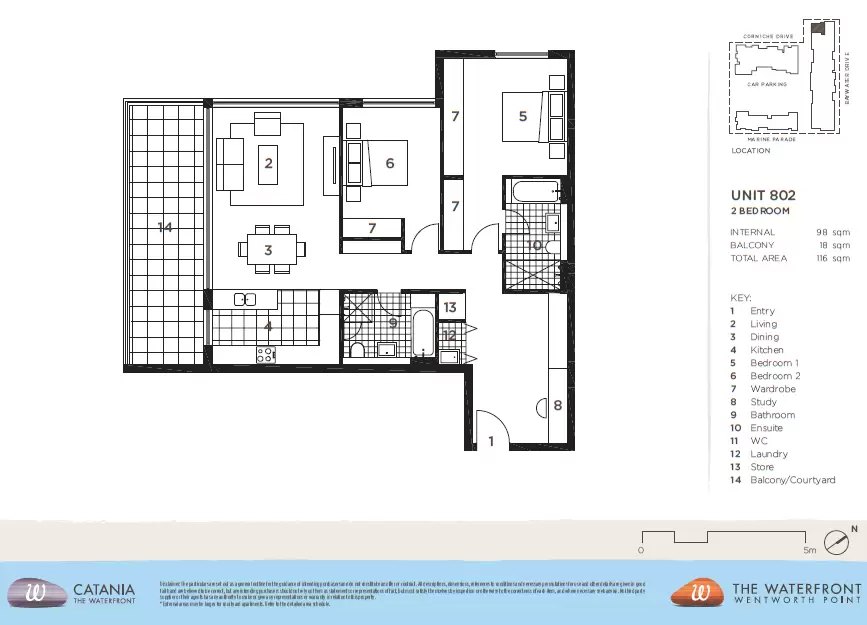 802/16 Baywater Drive, Wentworth Point Leased by Chidiac Realty - floorplan