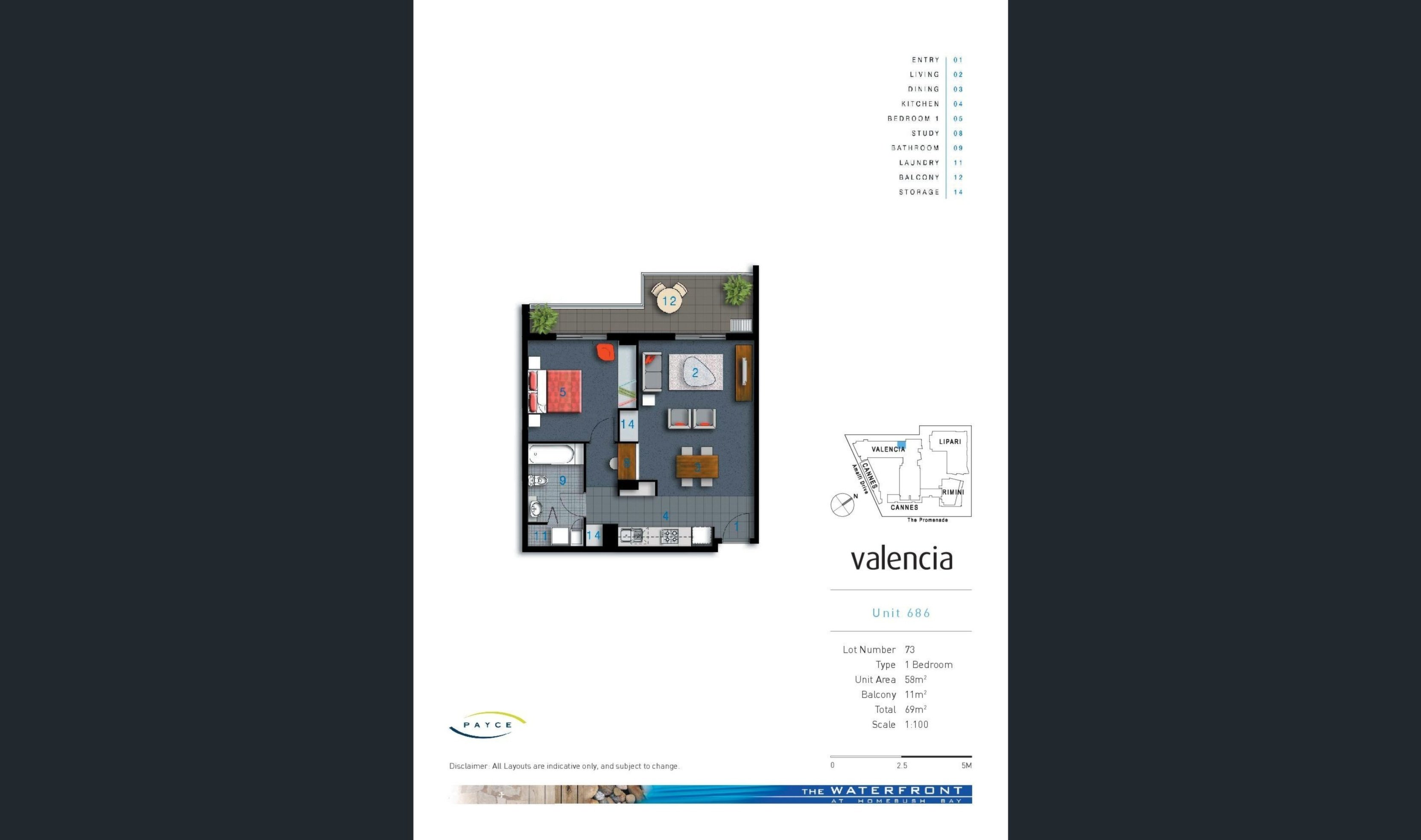 686/4 The Crescent, Wentworth Point Leased by Chidiac Realty - floorplan