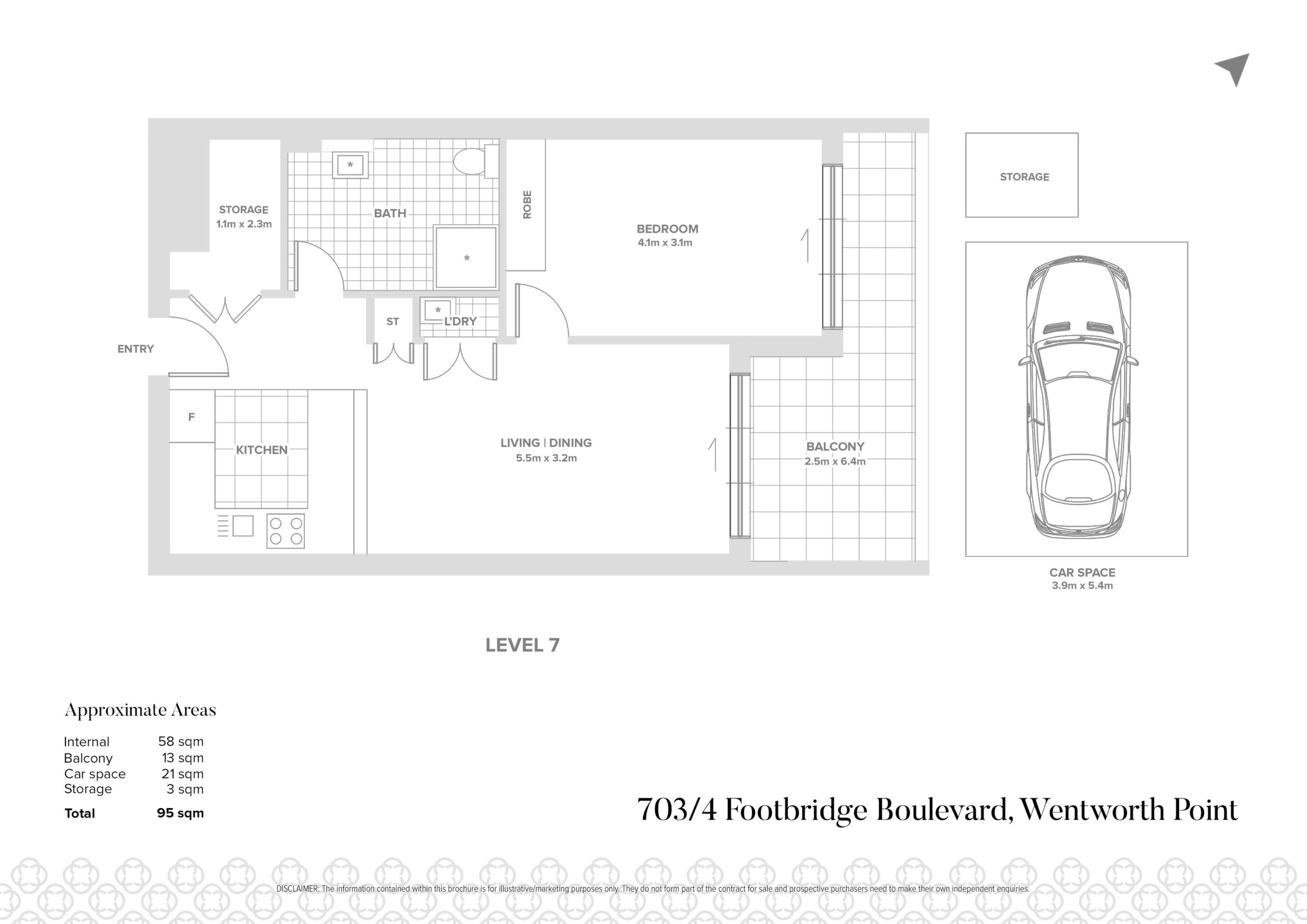 703/4 Footbridge Boulevard, Wentworth Point Sold by Chidiac Realty - floorplan