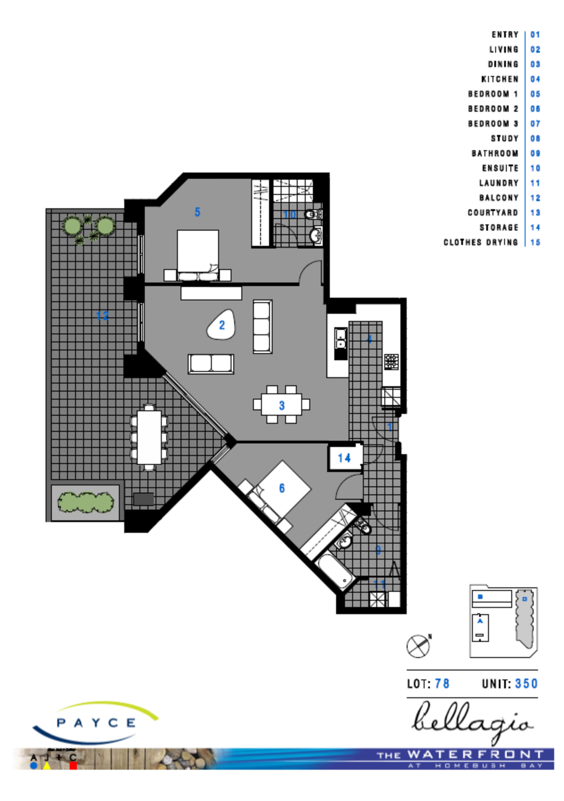 350/46 Baywater Drive, Wentworth Point Leased by Chidiac Realty - floorplan