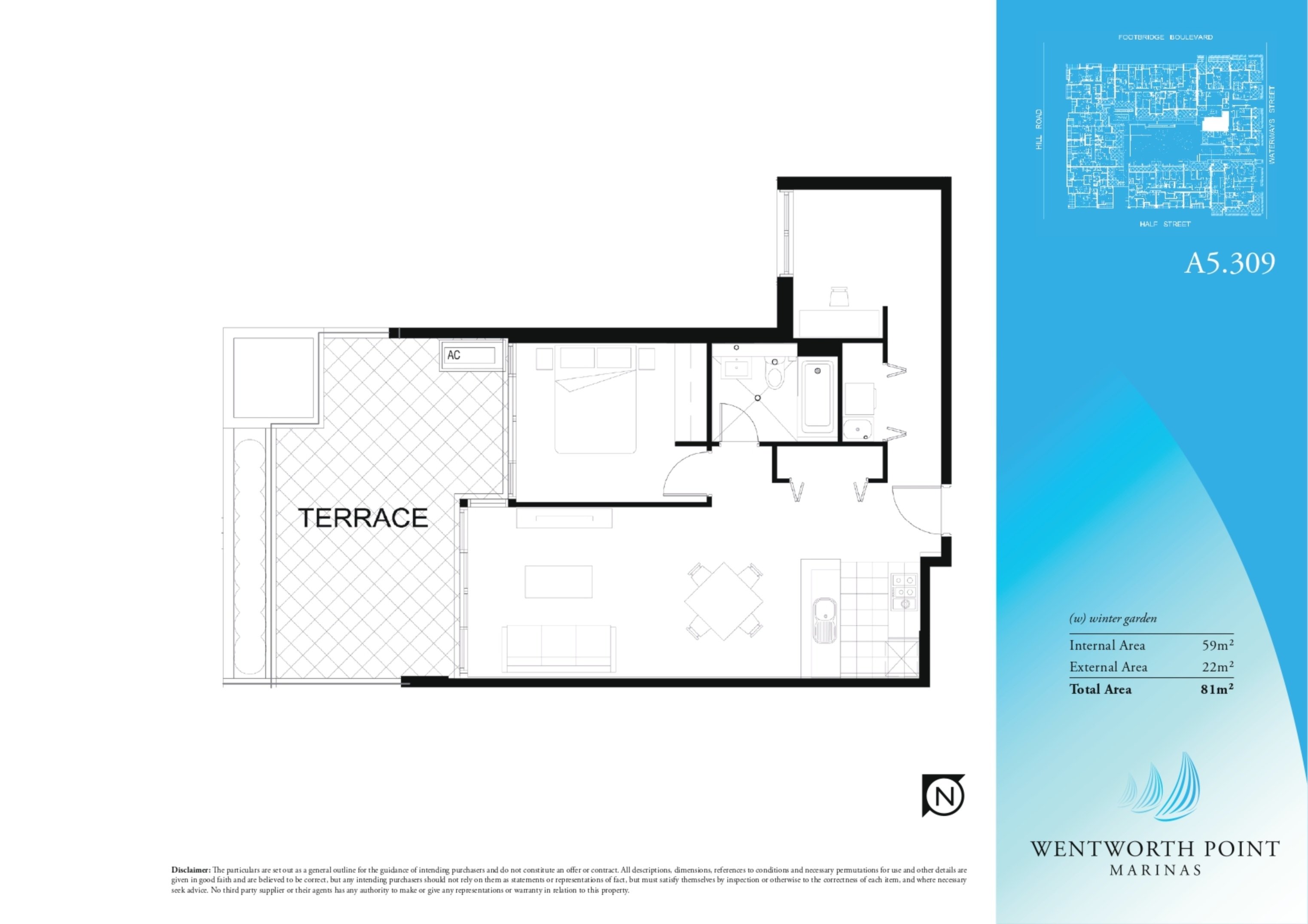 309/3 Waterways Street, Wentworth Point Leased by Chidiac Realty - floorplan