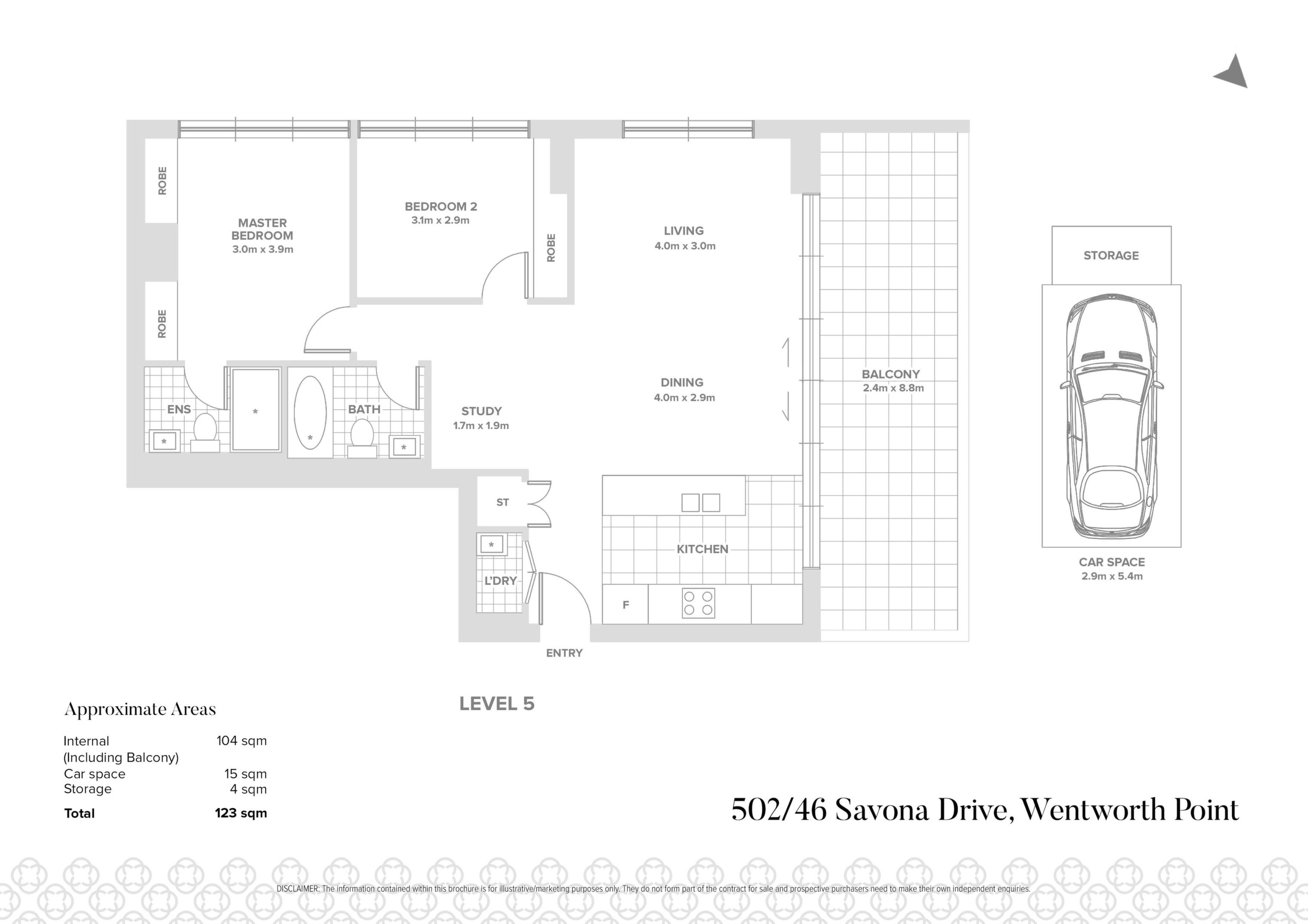502/46 Savona Drive, Wentworth Point Sold by Chidiac Realty - floorplan