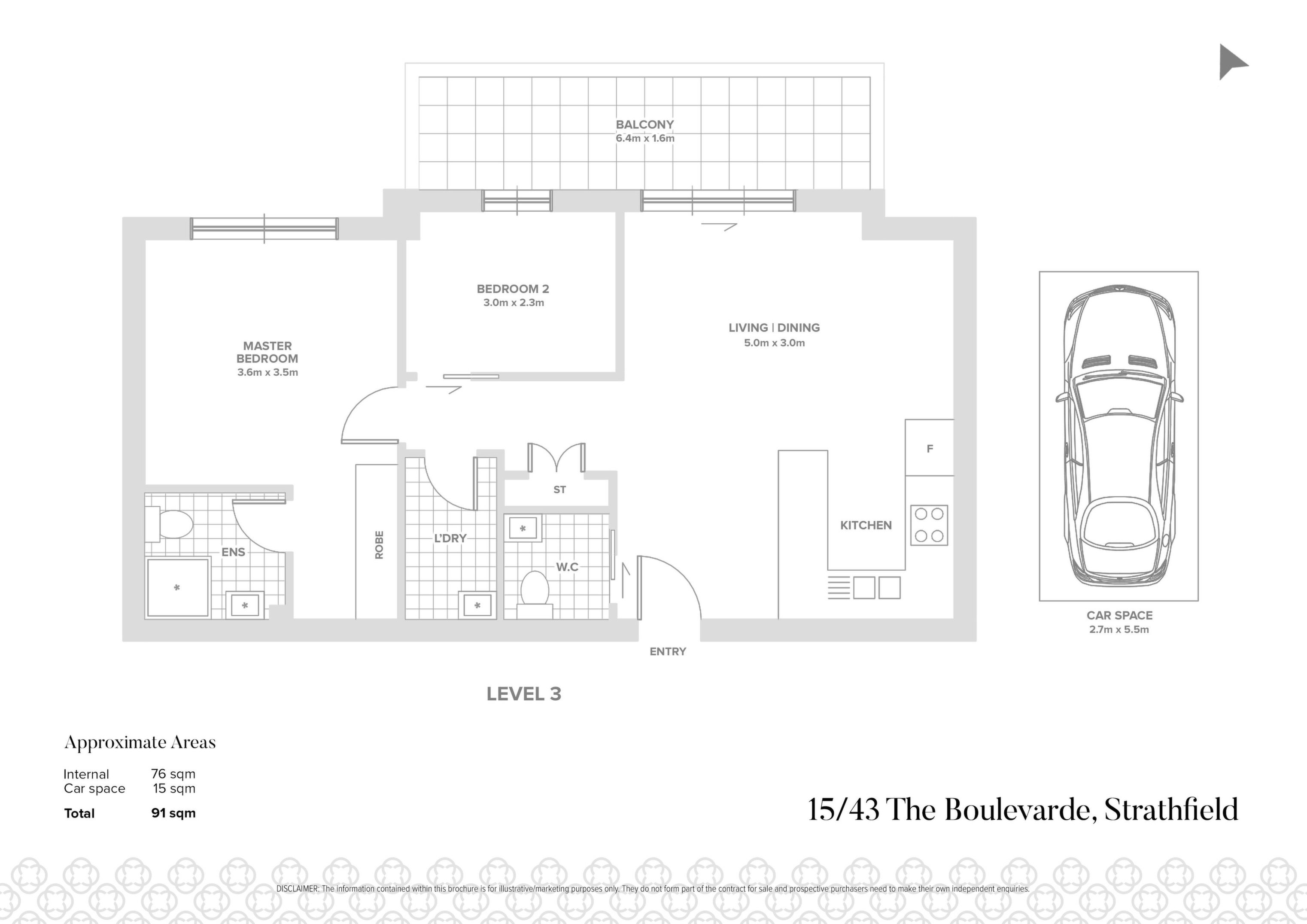 15/43 The Boulevarde, Strathfield Sold by Chidiac Realty - floorplan