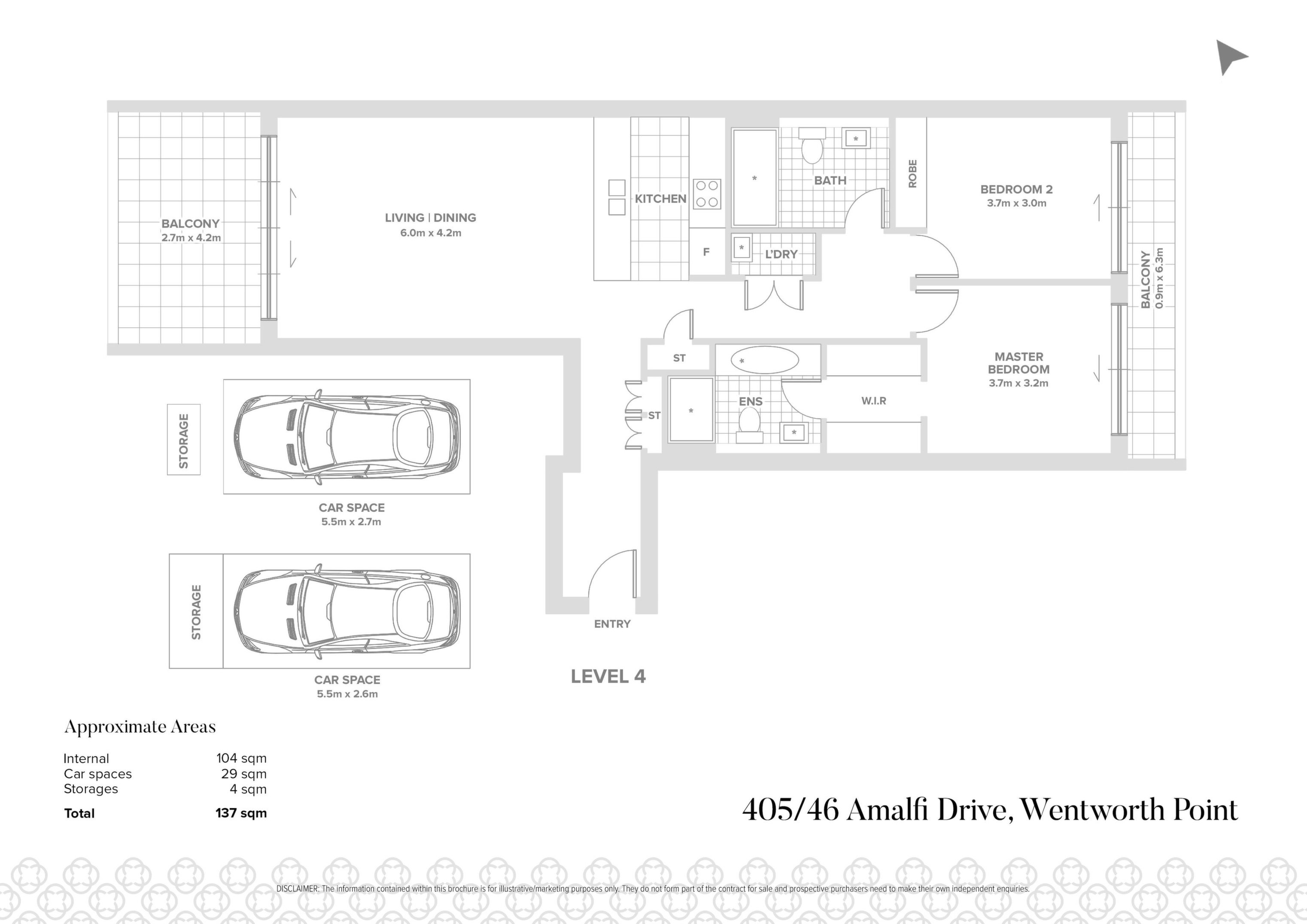405/46 Amalfi Drive, Wentworth Point Sold by Chidiac Realty - floorplan
