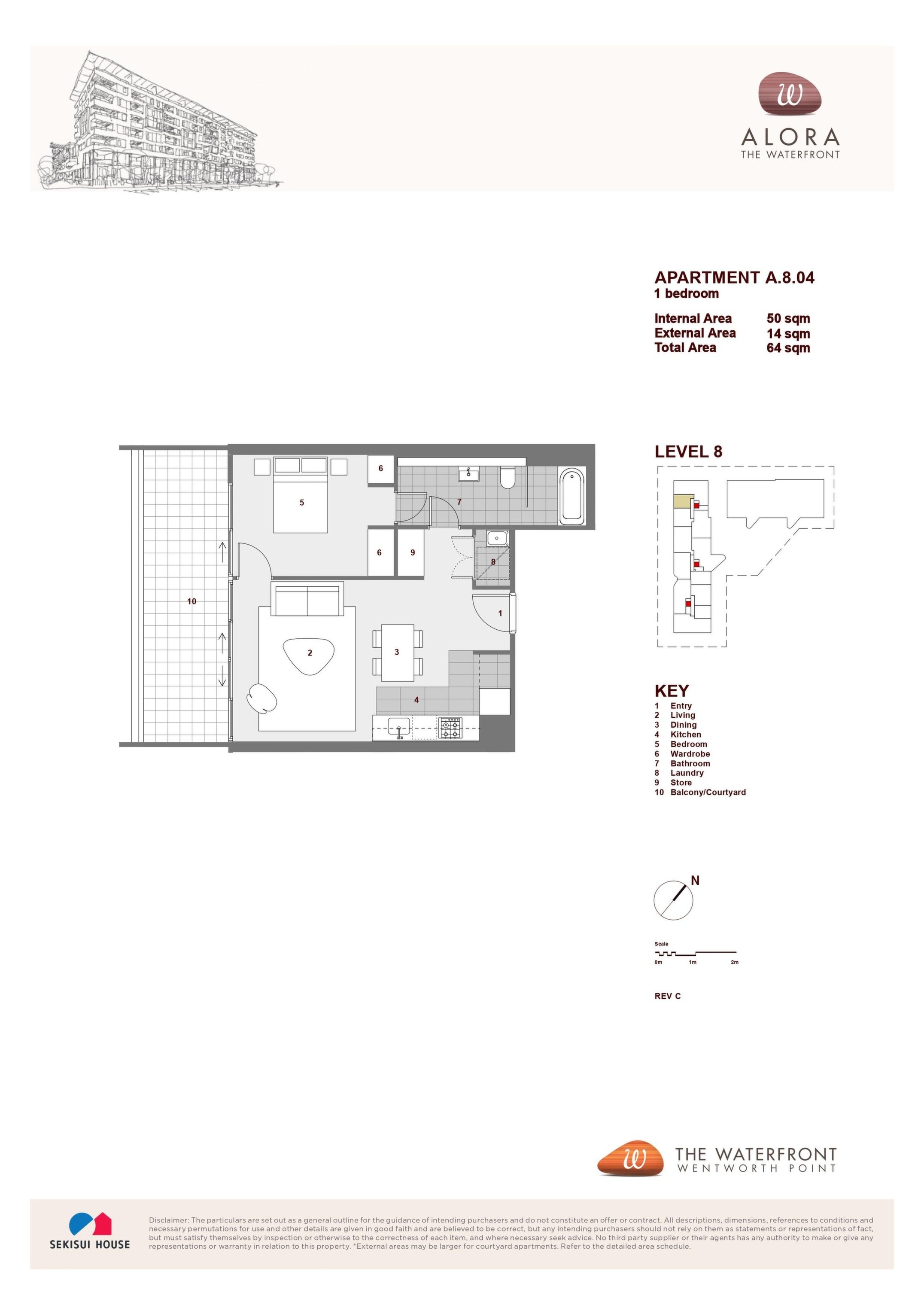 804/9 Baywater Drive, Wentworth Point Leased by Chidiac Realty - floorplan