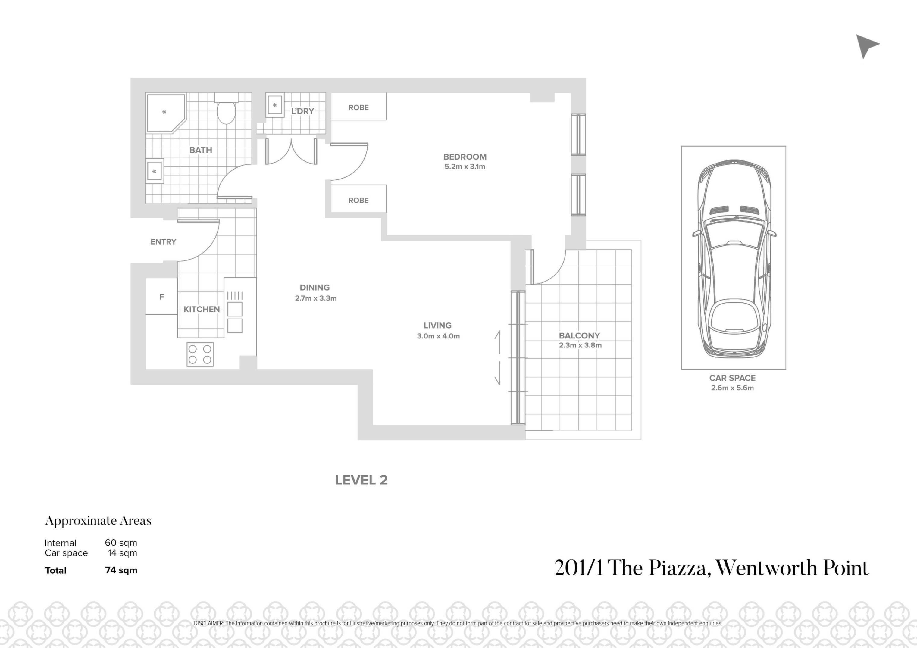 201/1 The Piazza, Wentworth Point Sold by Chidiac Realty - floorplan