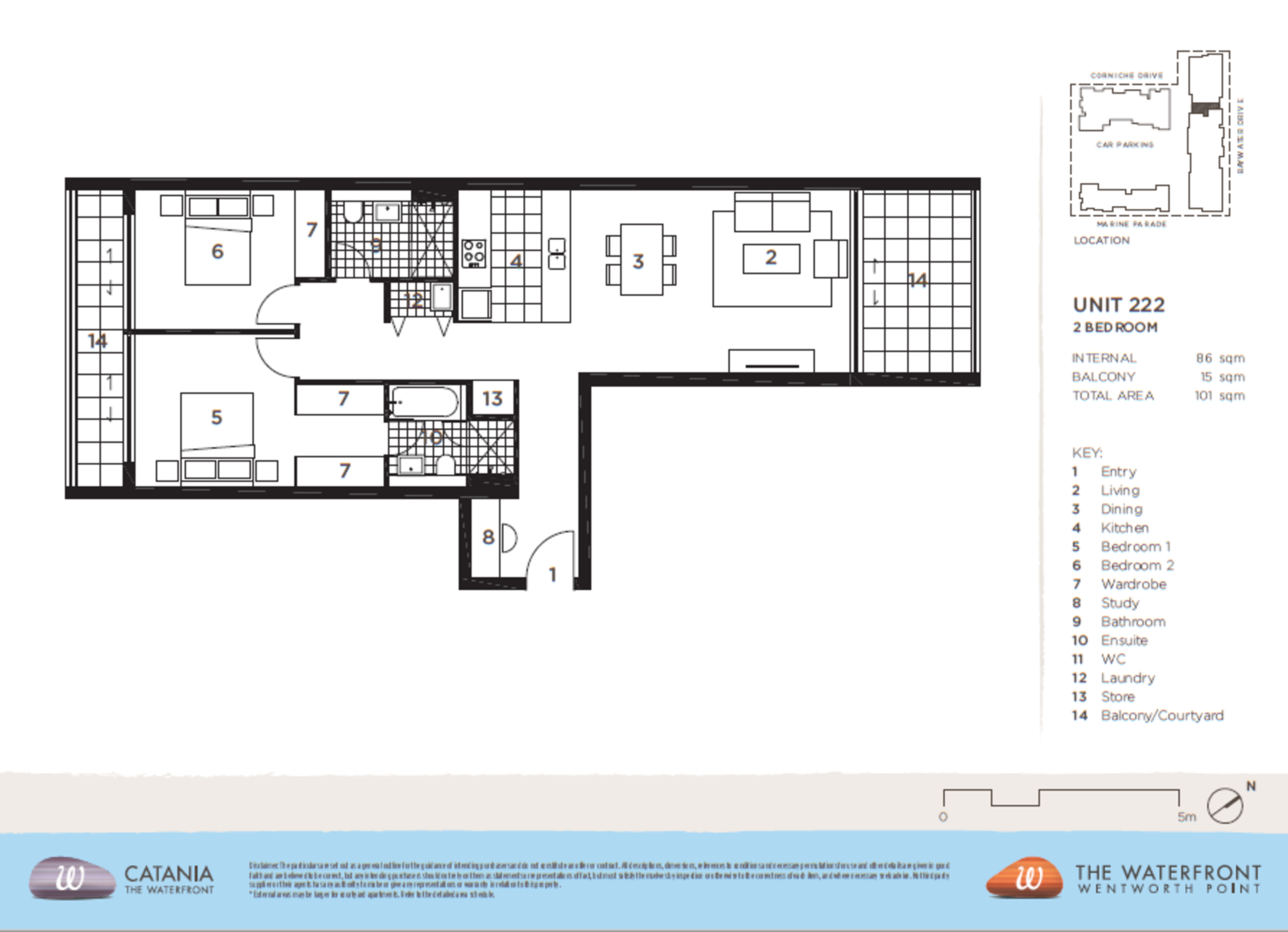 222/22 Baywater Drive, Wentworth Point Leased by Chidiac Realty - floorplan