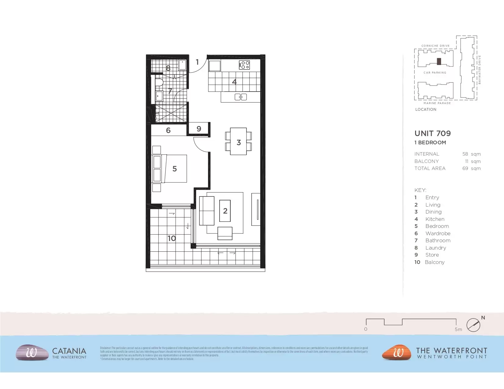 709/18 Corniche Drive, Wentworth Point Leased by Chidiac Realty - floorplan