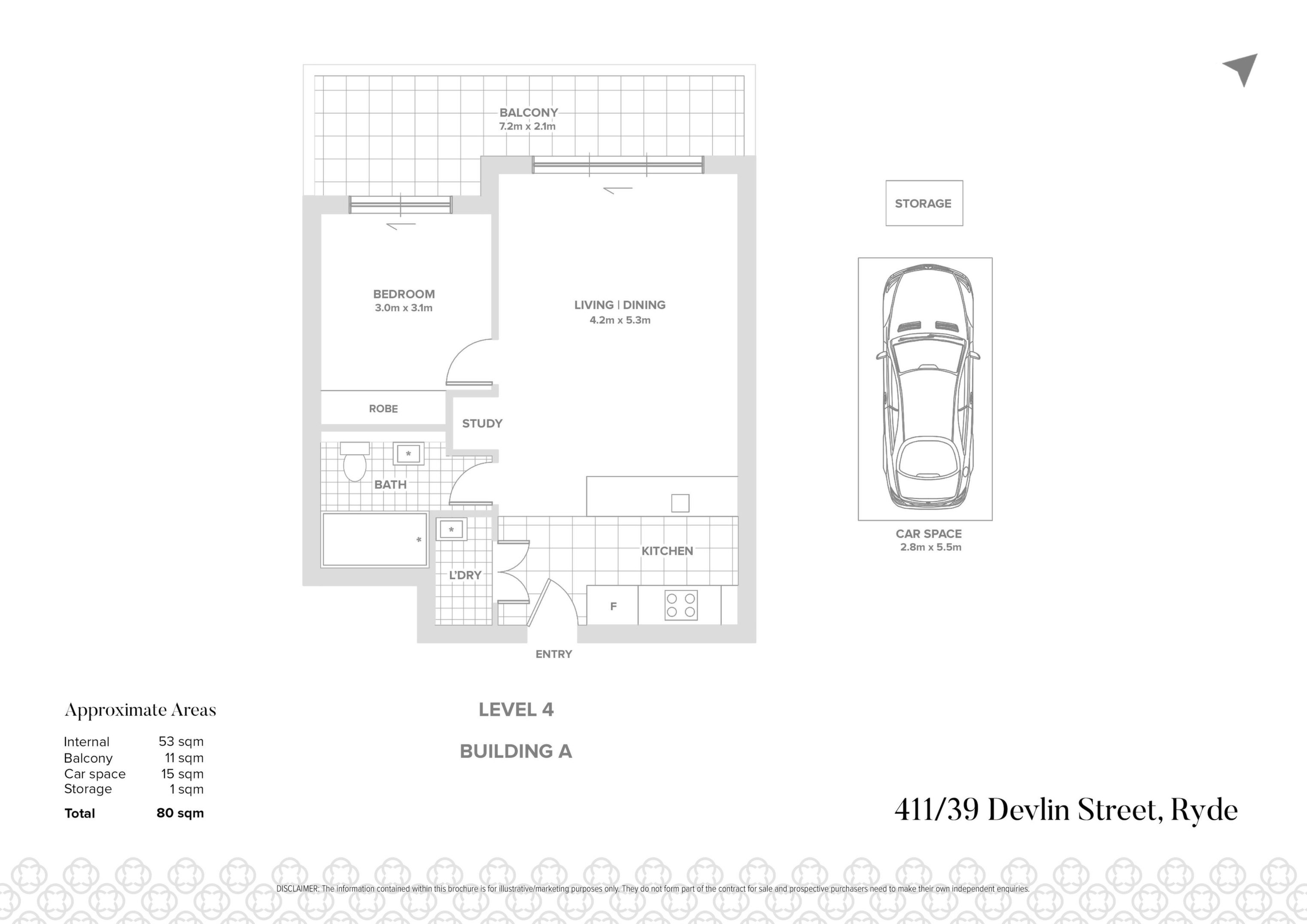 411/39 Devlin Street, Ryde Sold by Chidiac Realty - floorplan