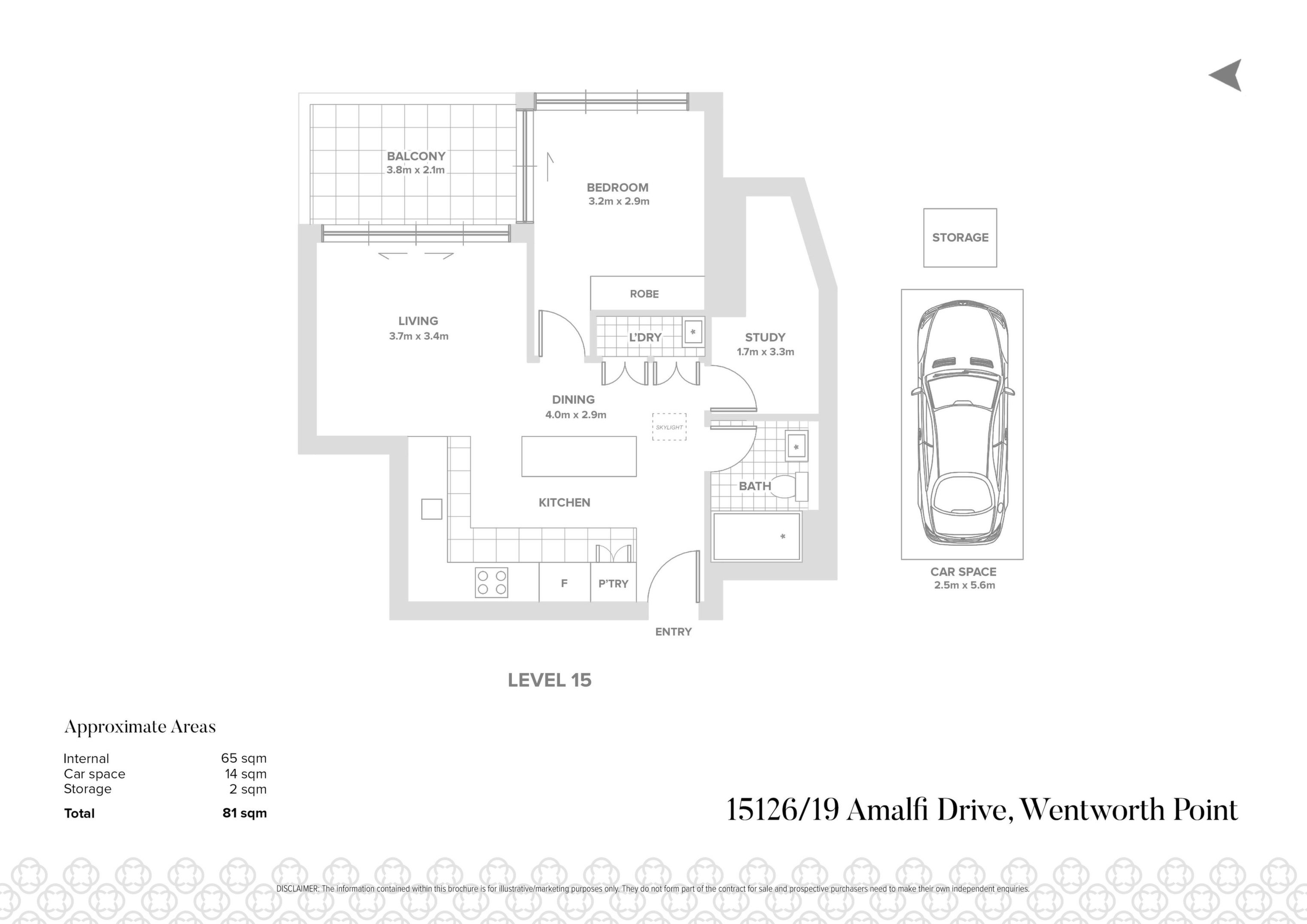 15126/19 Amalfi Drive, Wentworth Point Sold by Chidiac Realty - floorplan