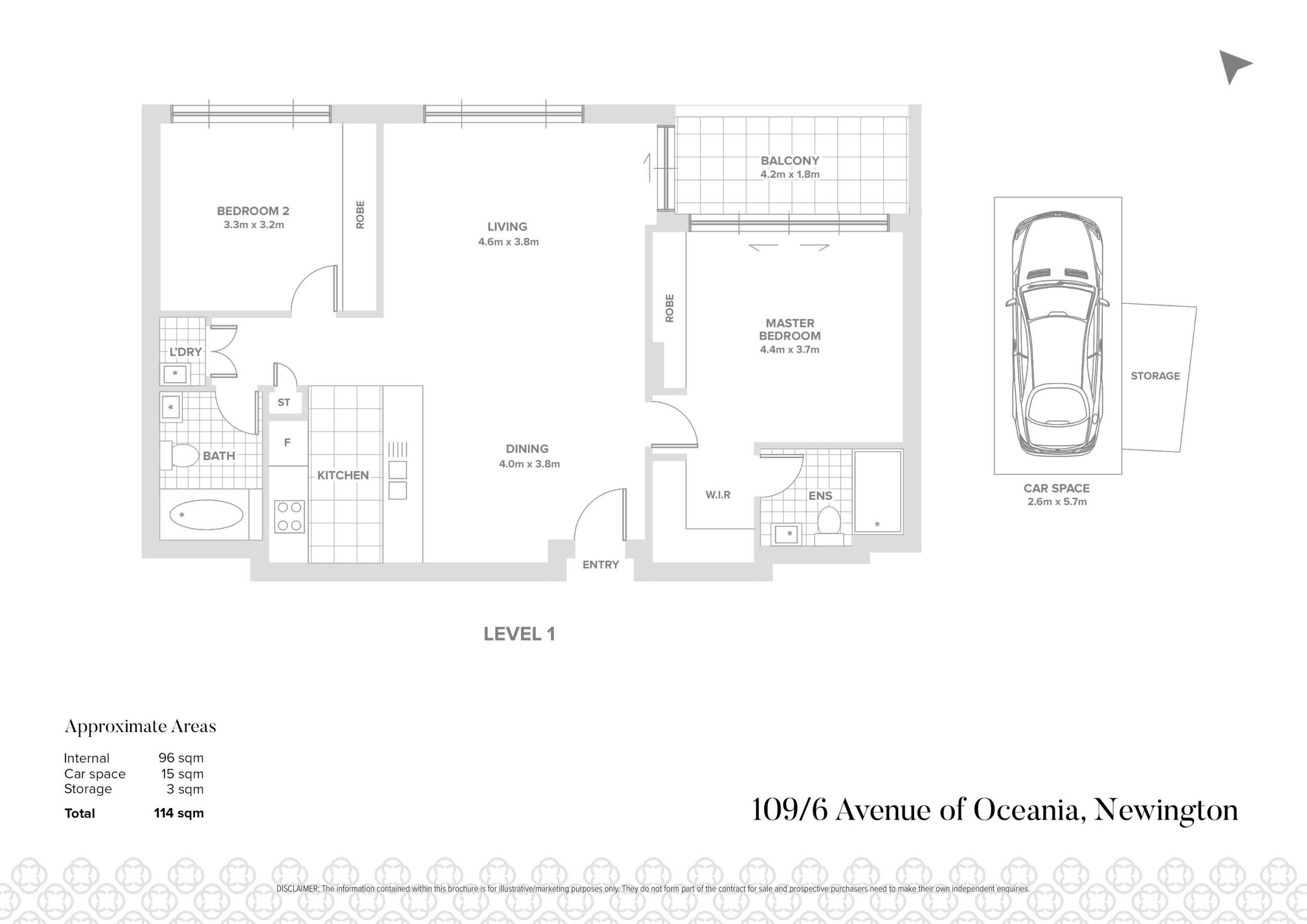 109/6 Avenue Of Oceania, Newington Sold by Chidiac Realty - floorplan