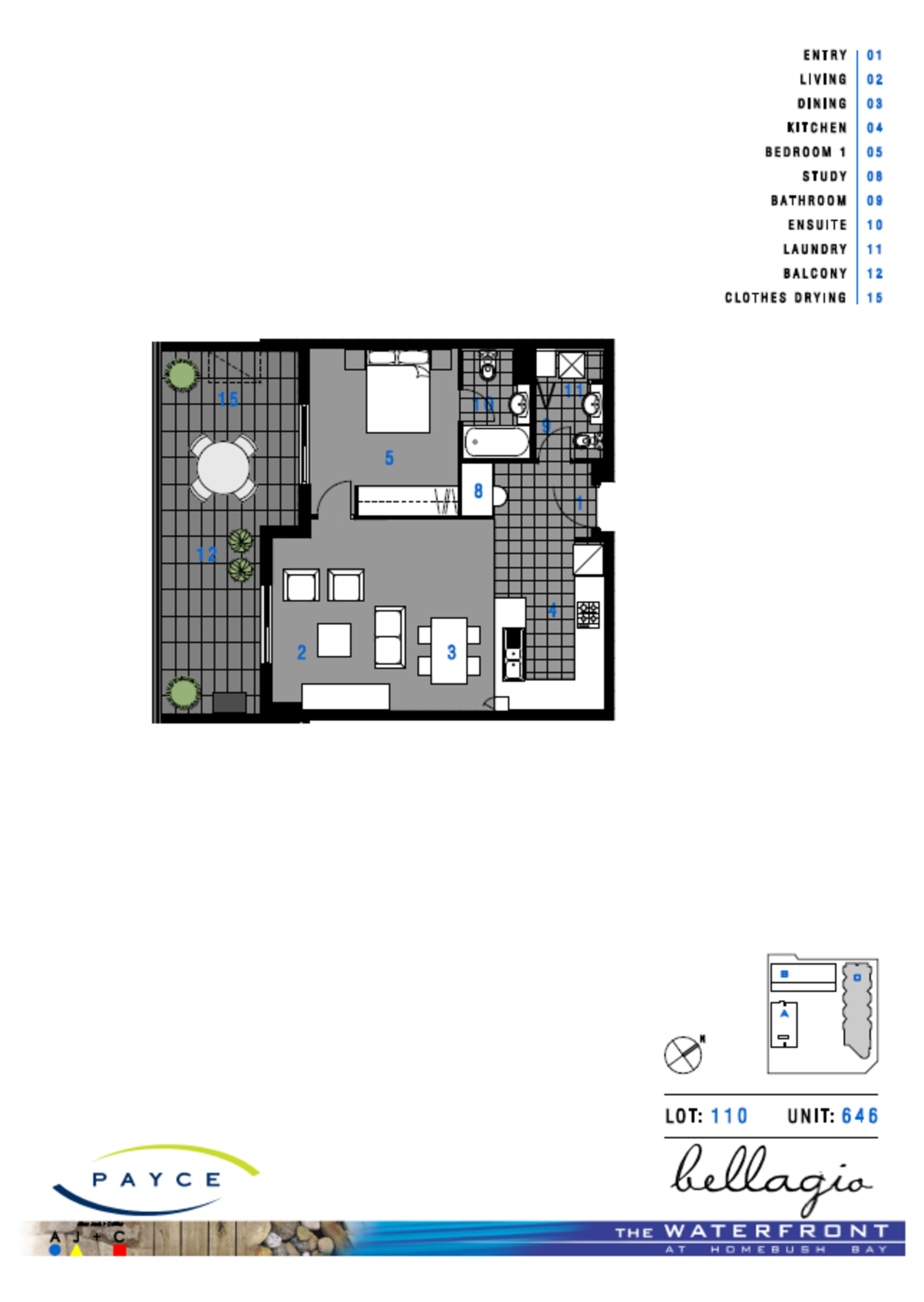 646/46 Baywater Drive, Wentworth Point Leased by Chidiac Realty - floorplan