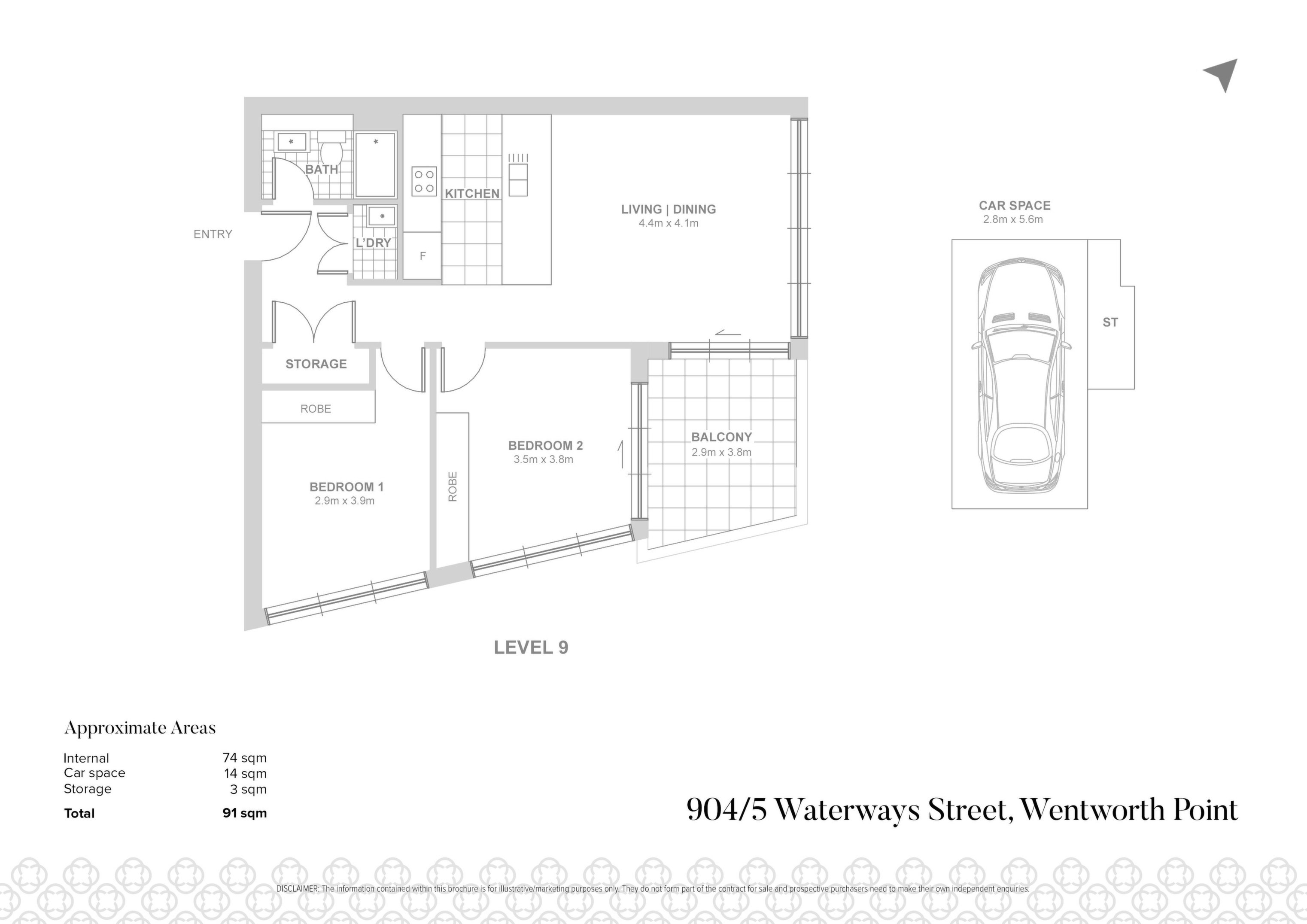 904/5 Waterways Street, Wentworth Point Sold by Chidiac Realty - floorplan