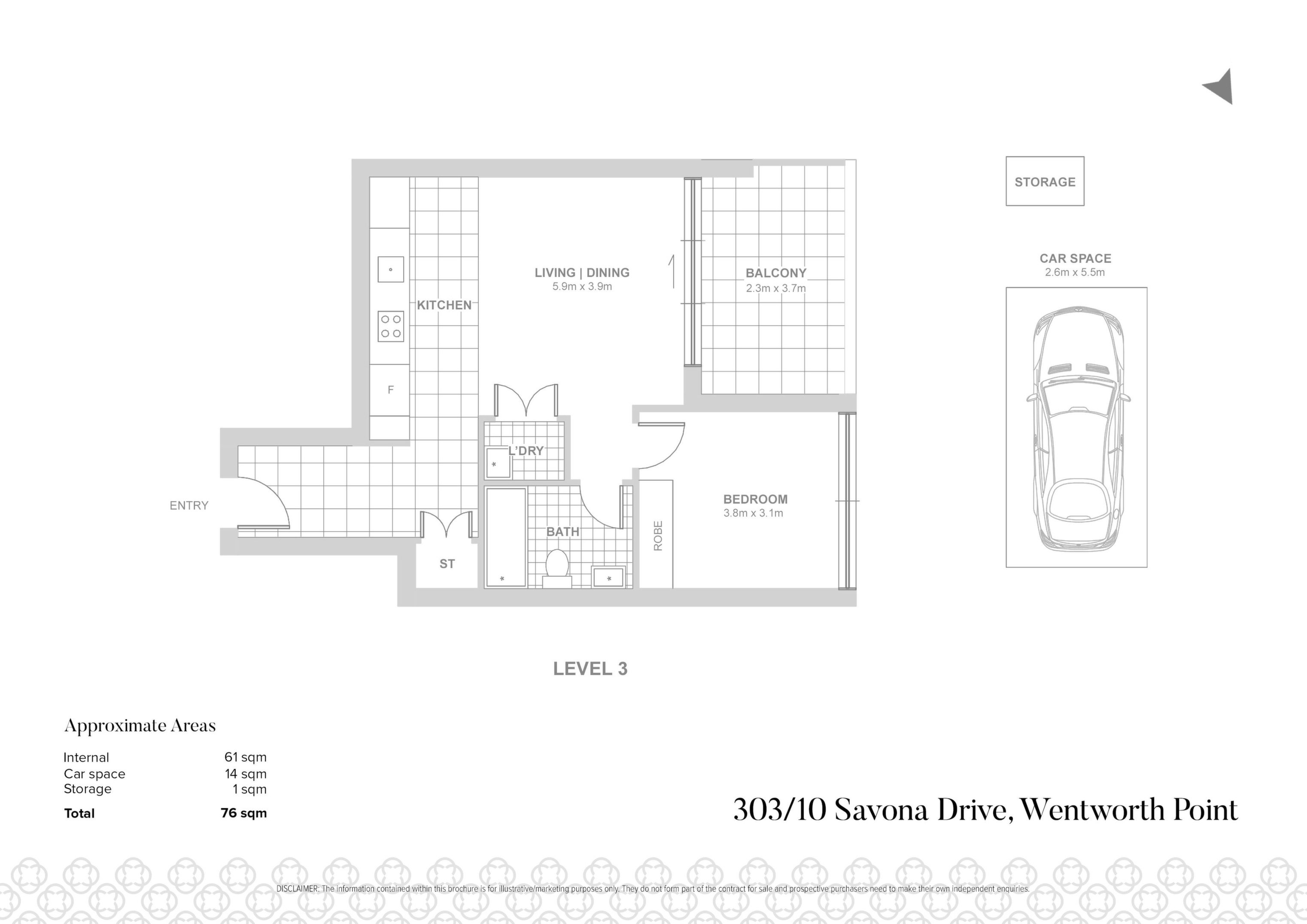 303/10 Savona Drive, Wentworth Point Sold by Chidiac Realty - floorplan