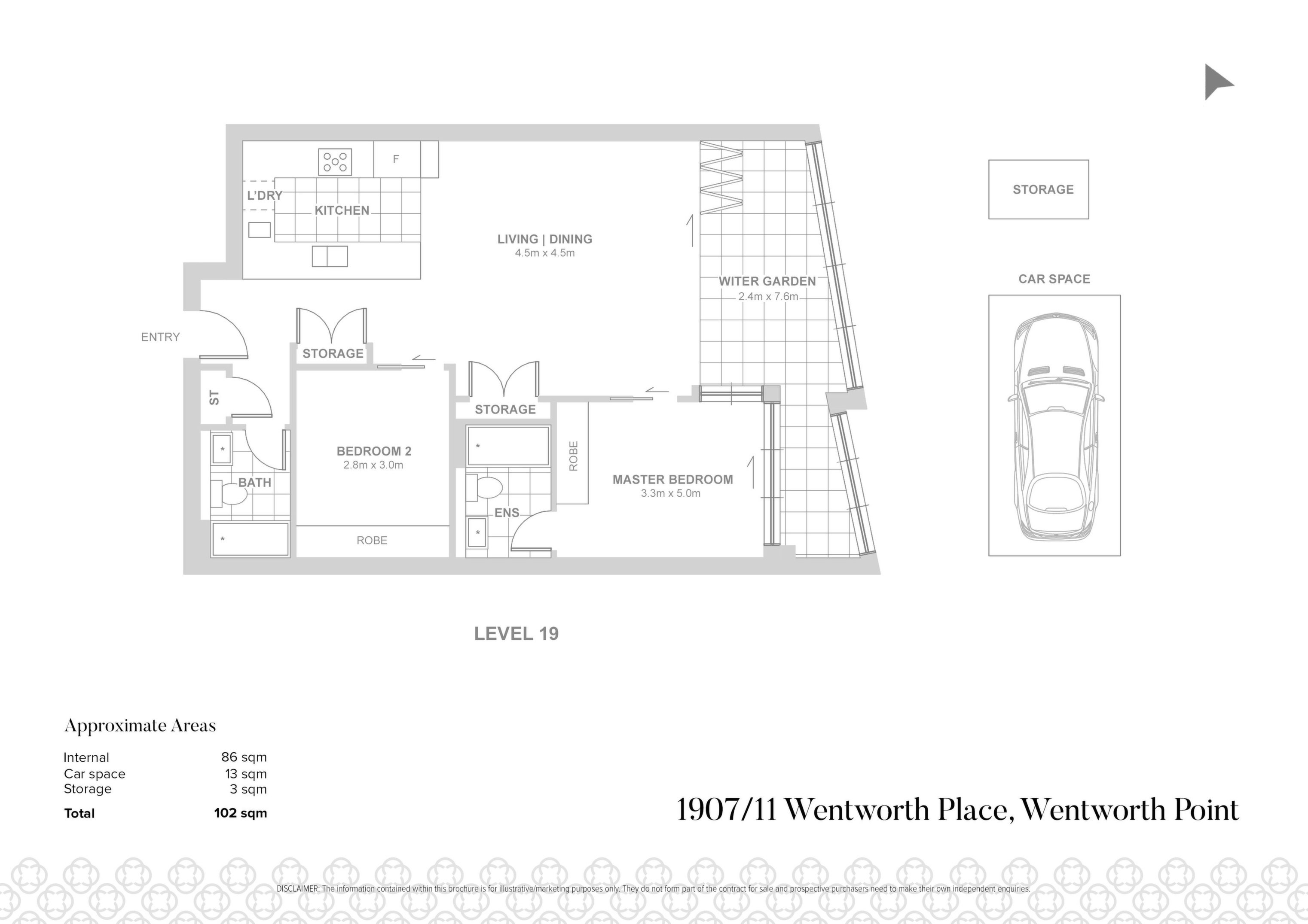 1907/11 Wentworth Place, Wentworth Point Sold by Chidiac Realty - floorplan