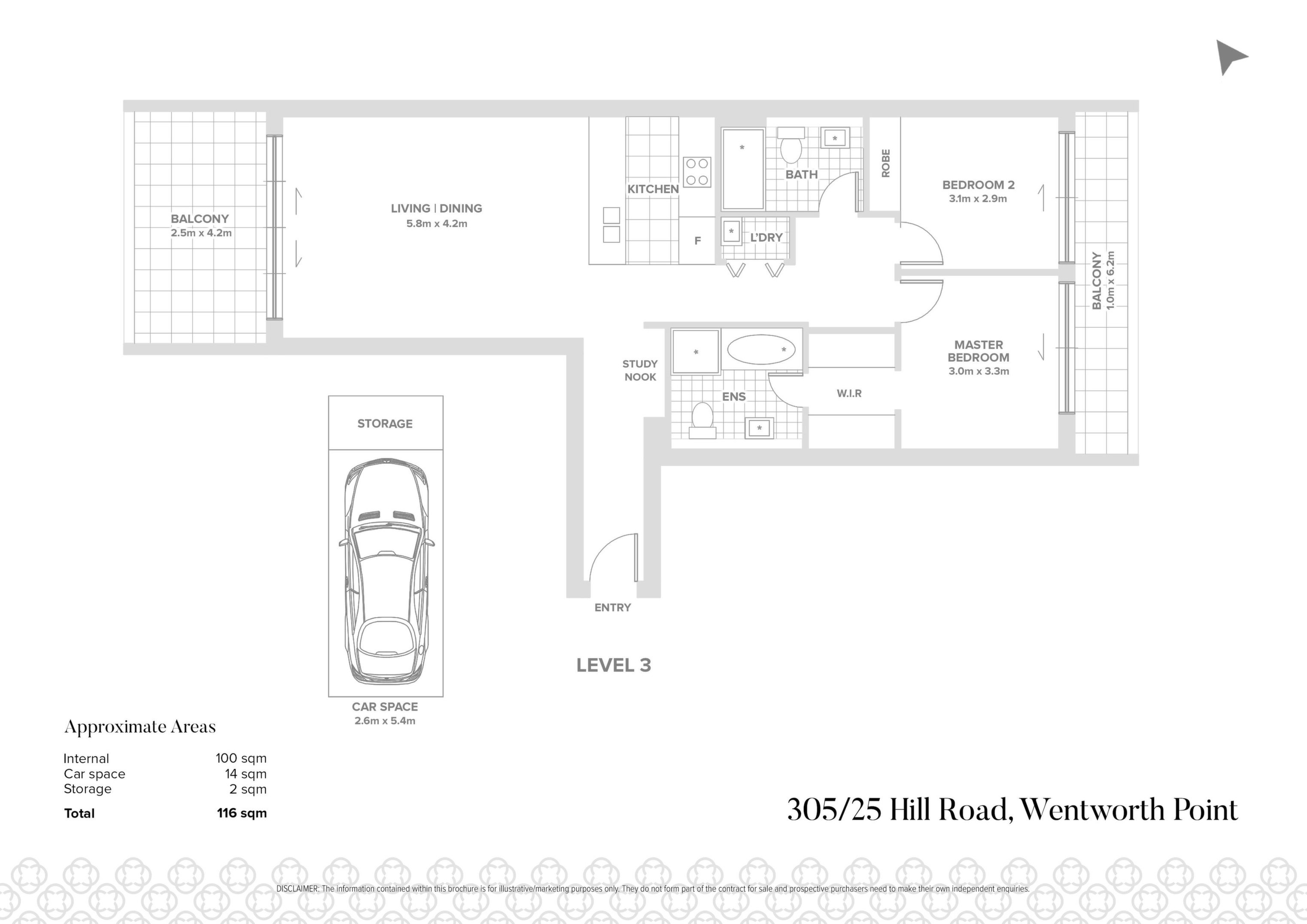 305/25 Hill Road, Wentworth Point Sold by Chidiac Realty - floorplan