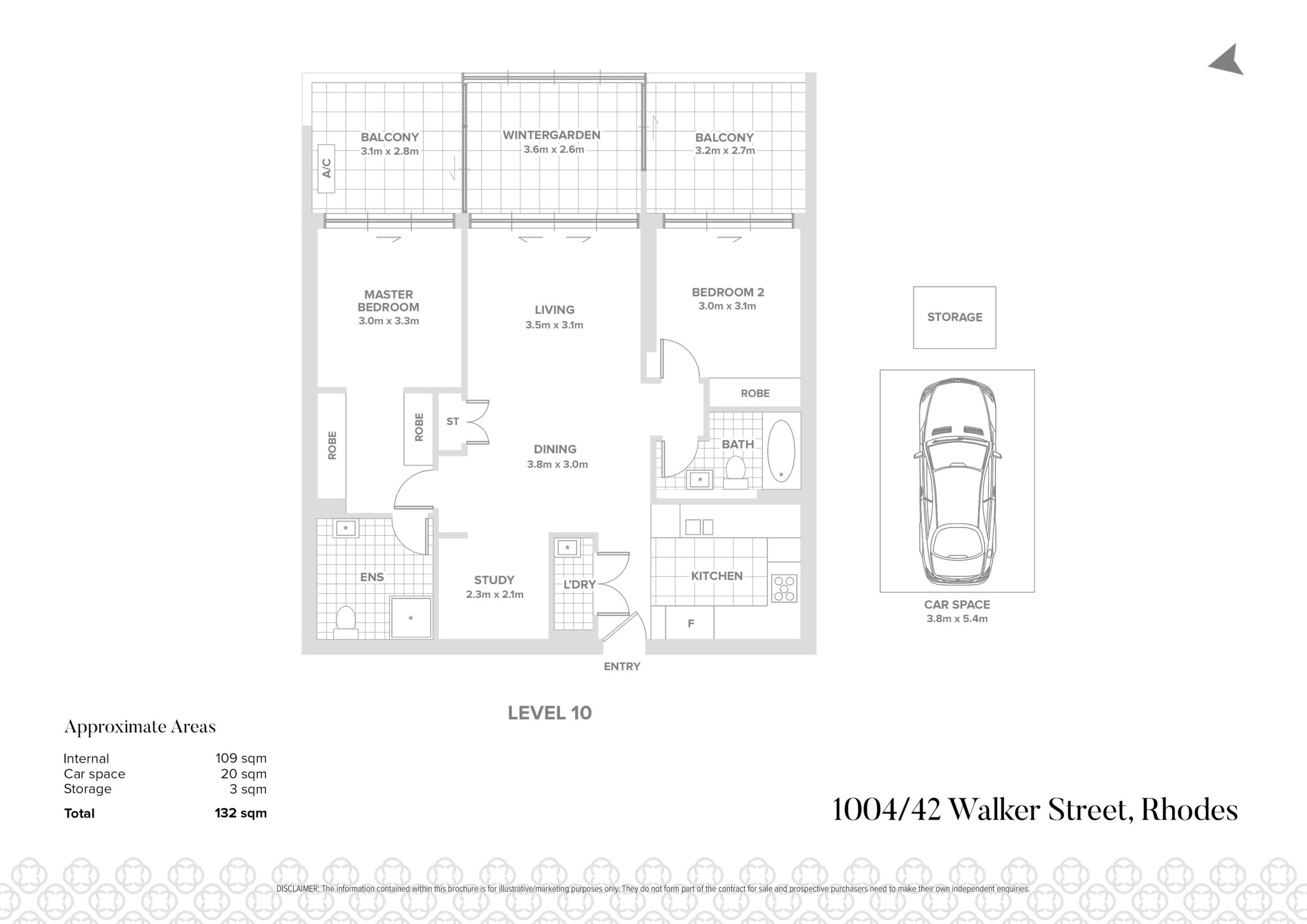 1004/42 Walker St, Rhodes Sold by Chidiac Realty - floorplan