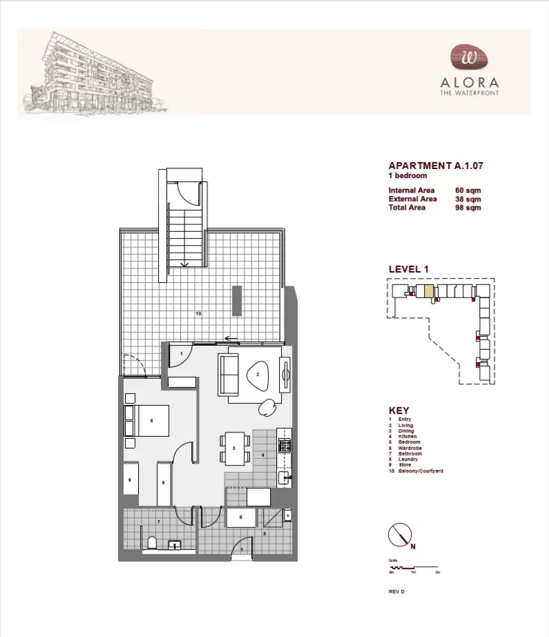 107/15 Baywater Drive, Wentworth Point Leased by Chidiac Realty - floorplan