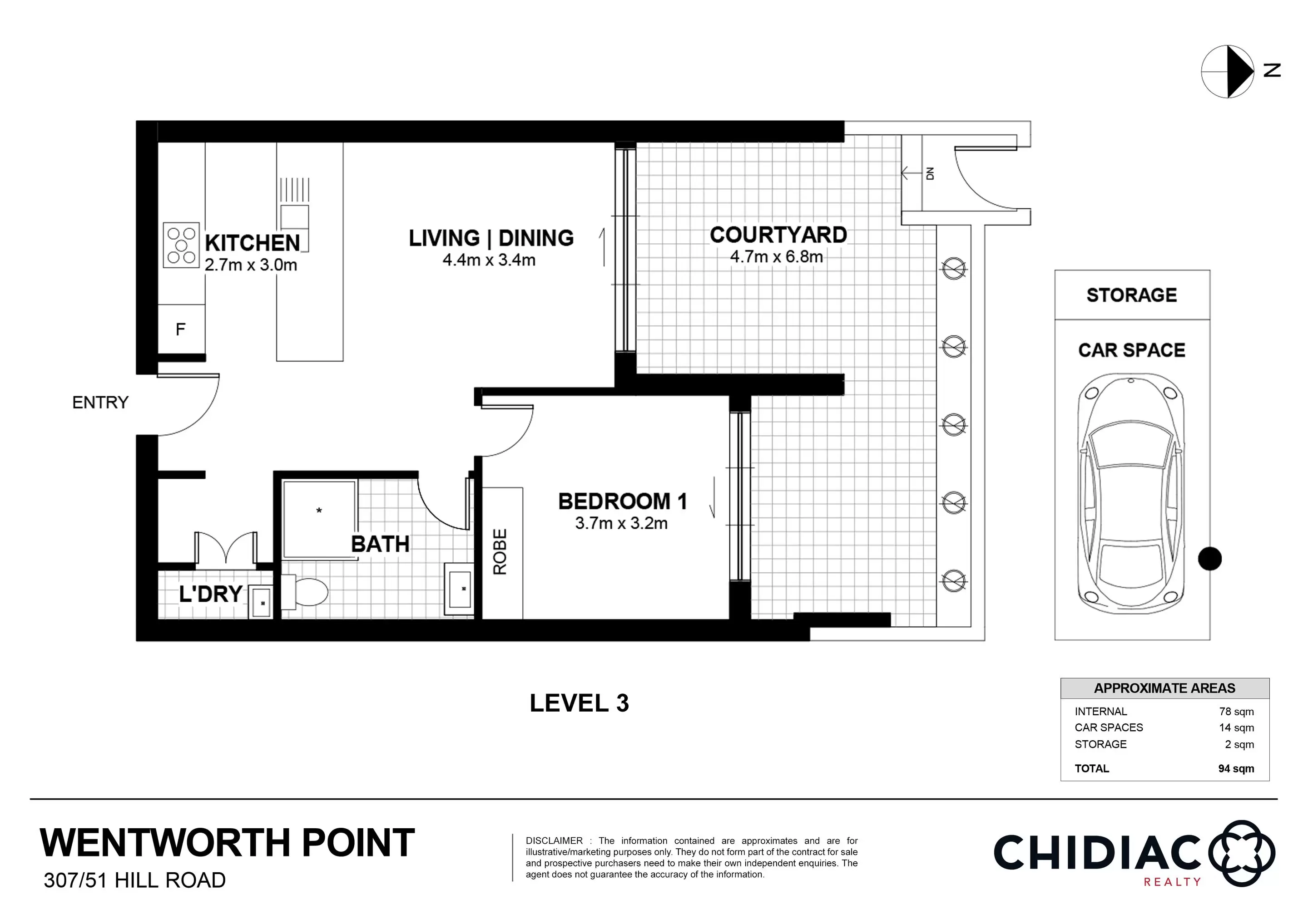 307/51 Hill Road, Wentworth Point Leased by Chidiac Realty - floorplan