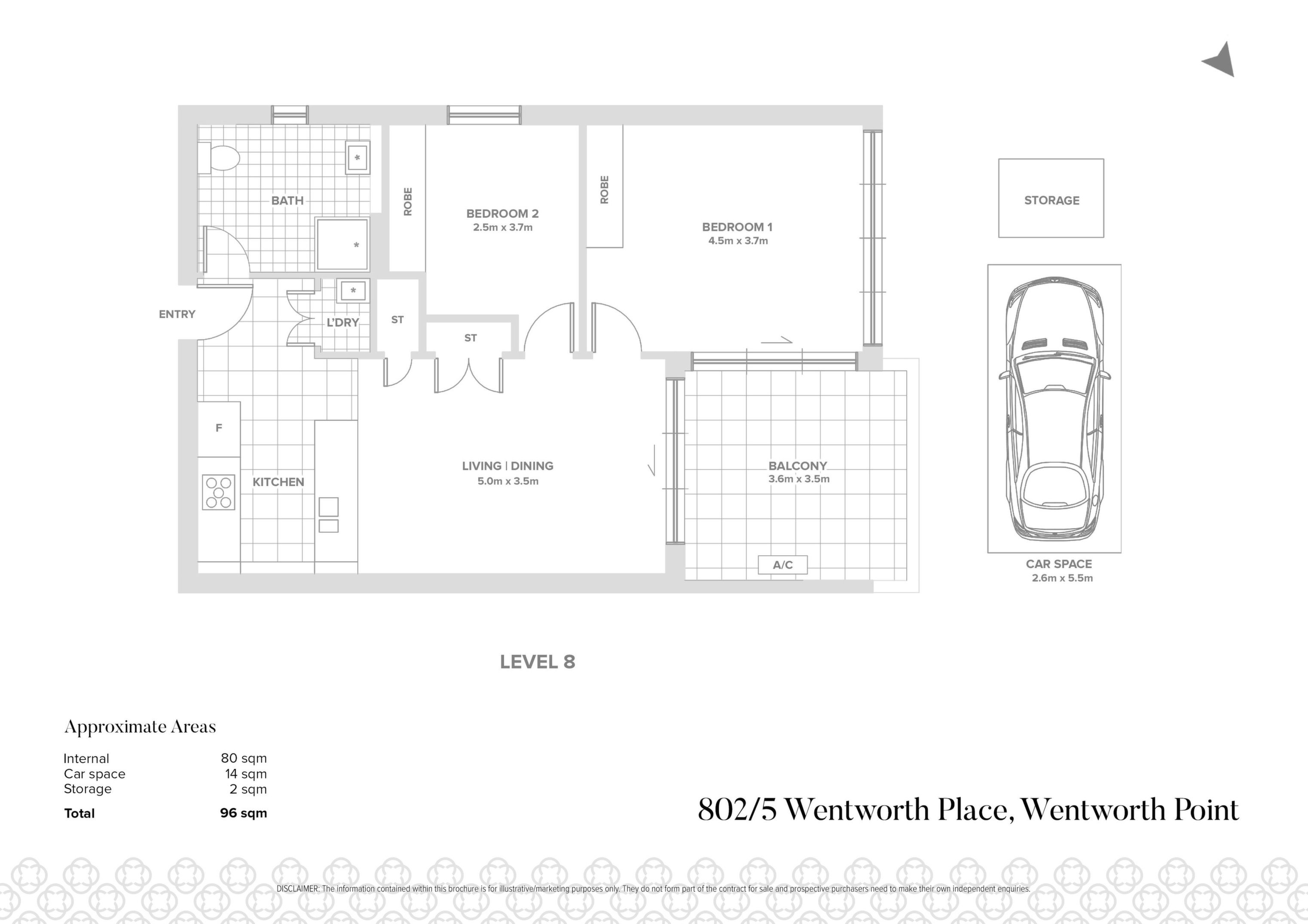 802/5 Wentworth Place, Wentworth Point Sold by Chidiac Realty - floorplan