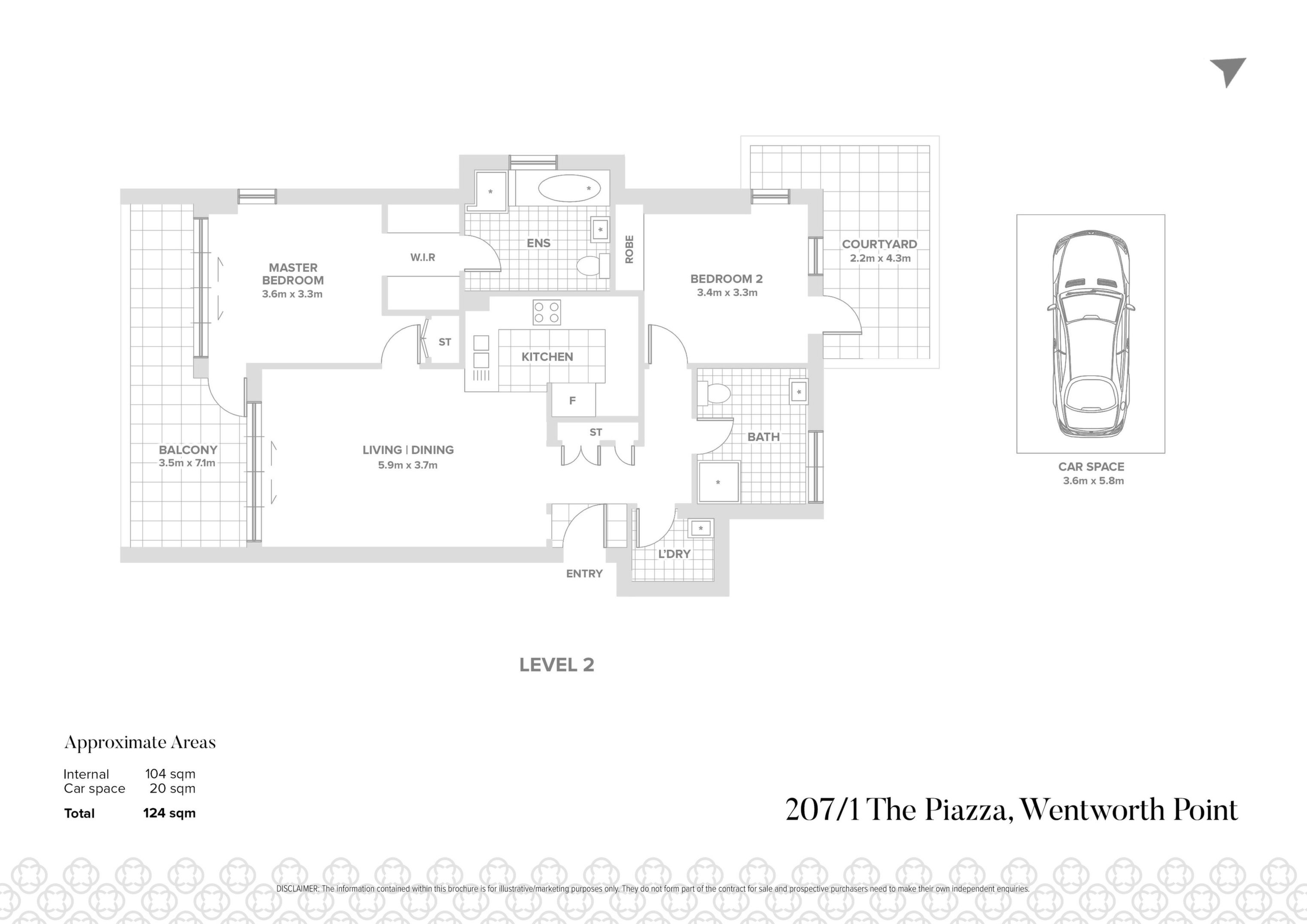 207/1 The Piazza, Wentworth Point Sold by Chidiac Realty - floorplan